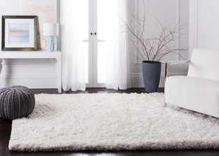Atlantic Shag 5' x 8' Area Rug, Ivory, rollover