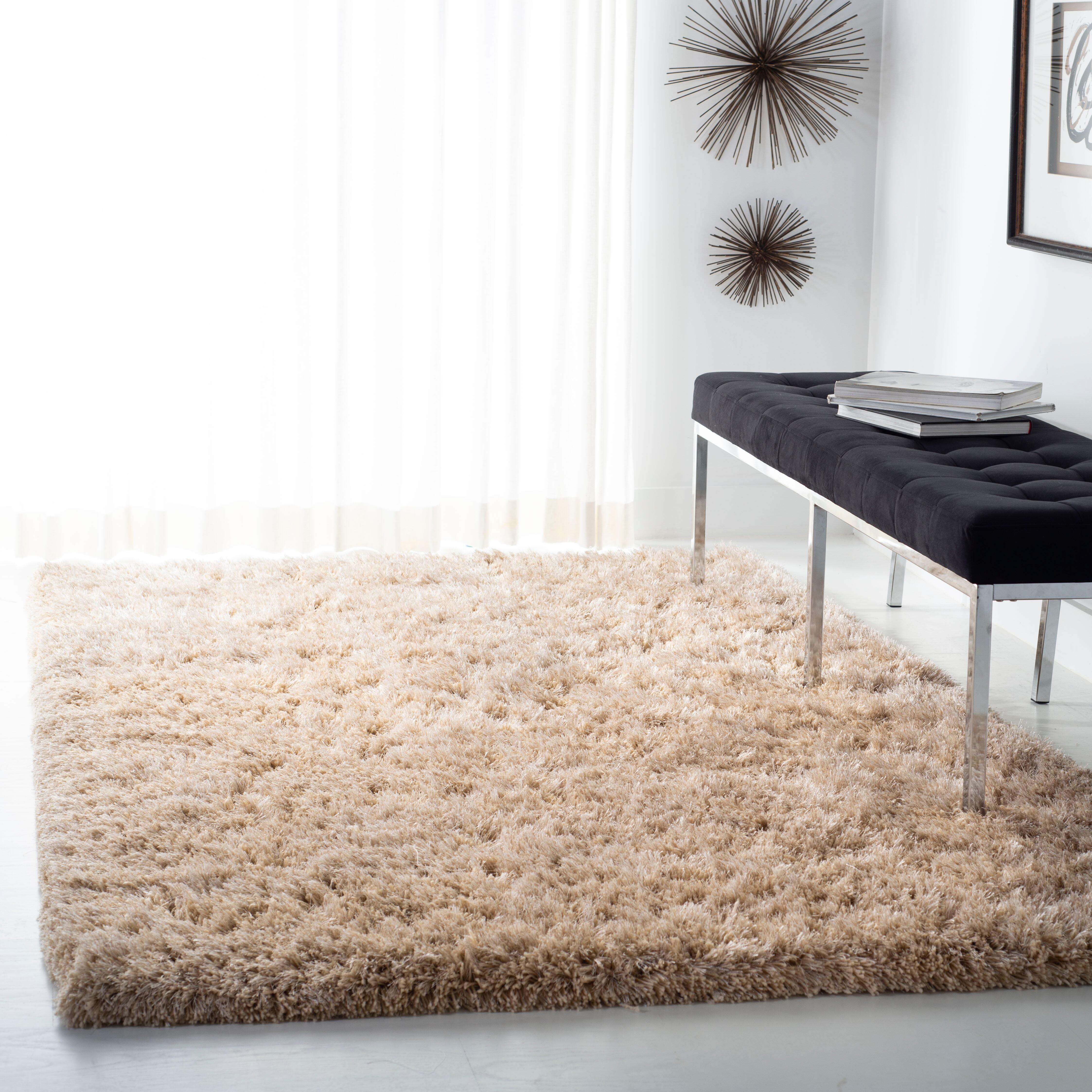 Safavieh Atlantic Shag 4' x 6' Runner Rug, Beige, large