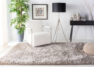 Atlantic Shag 4' x 6' Runner Rug, Silver, rollover