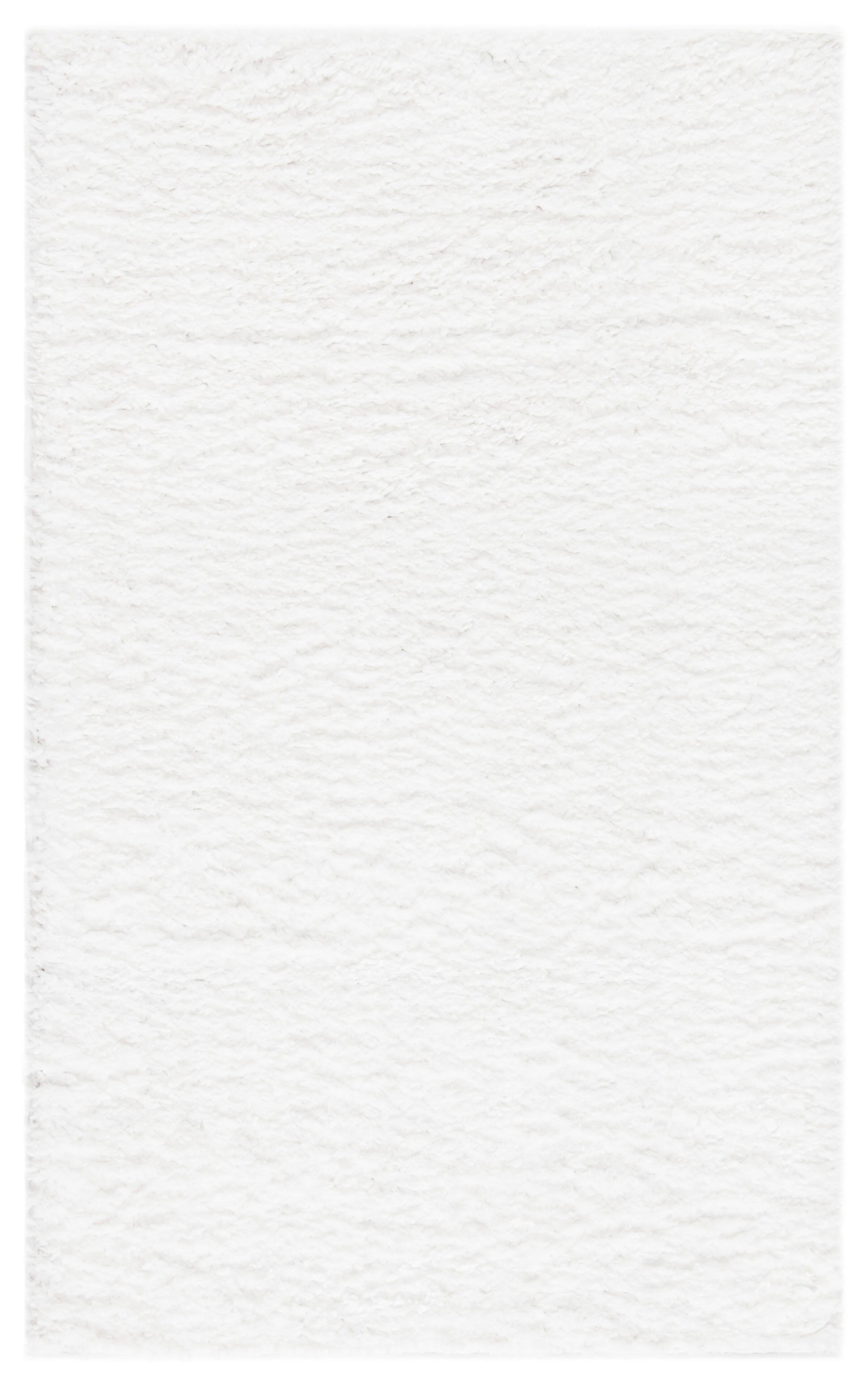 August Shag 2'3" x 4' Runner Rug, White, large
