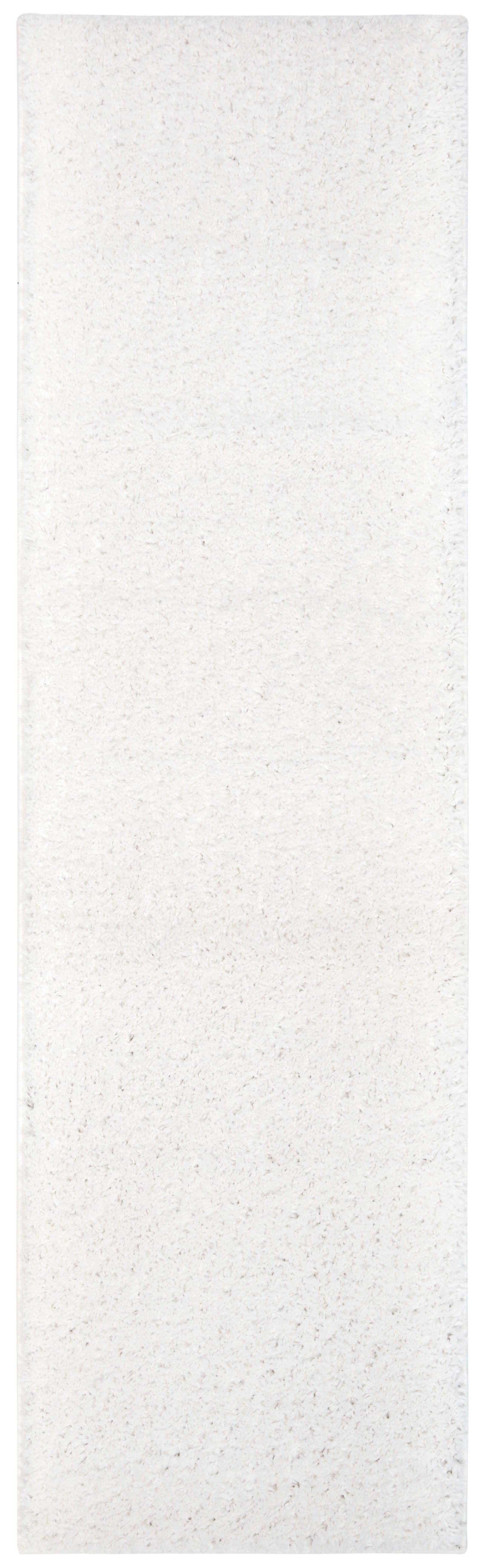August Shag 2'3" x 6' Runner Rug, White, large