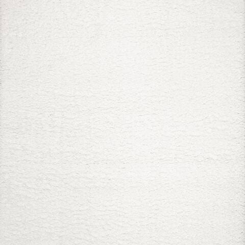 August Shag 5'3" x 7'6" Area Rug, White, large