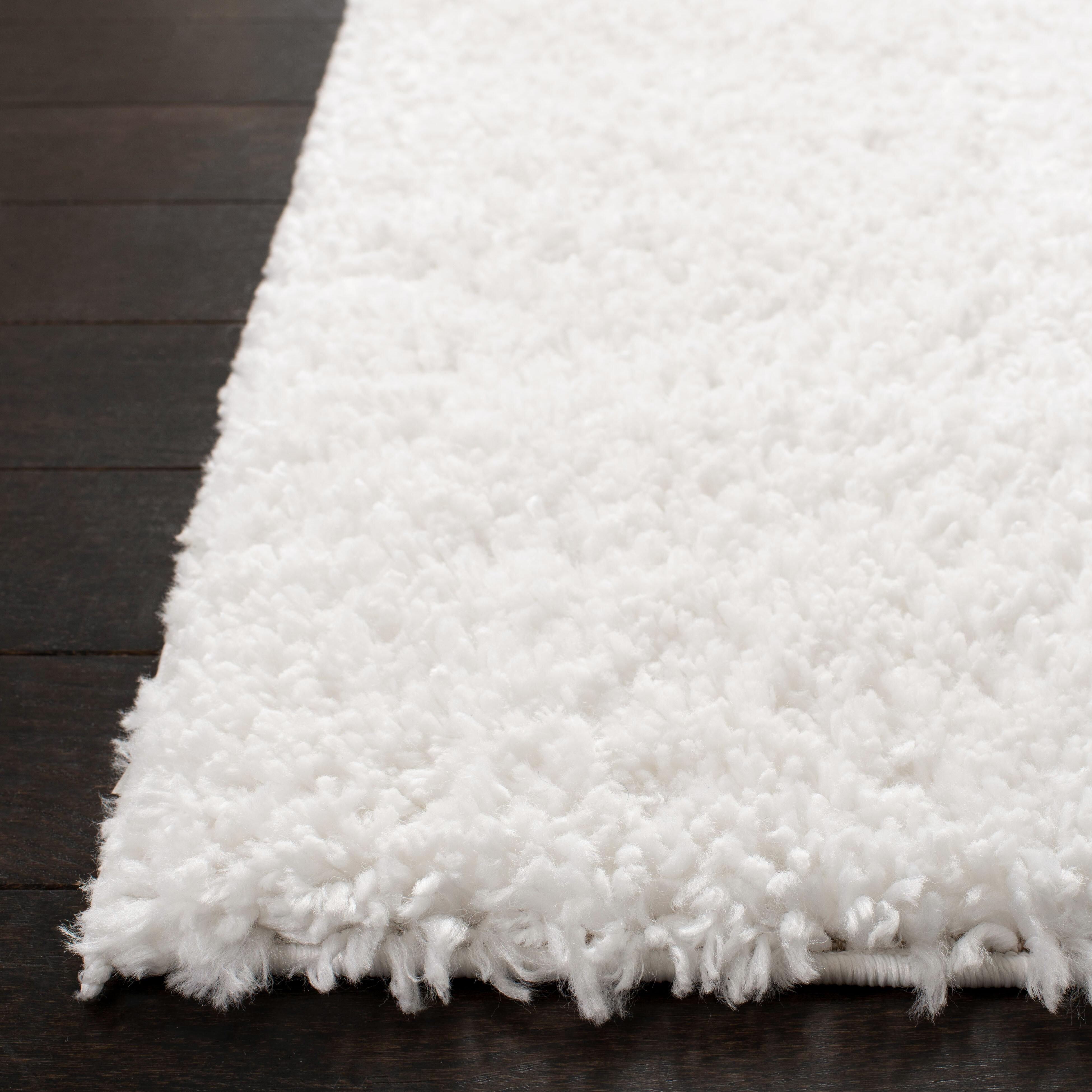 August Shag 6' x 9' Area Rug, White, large