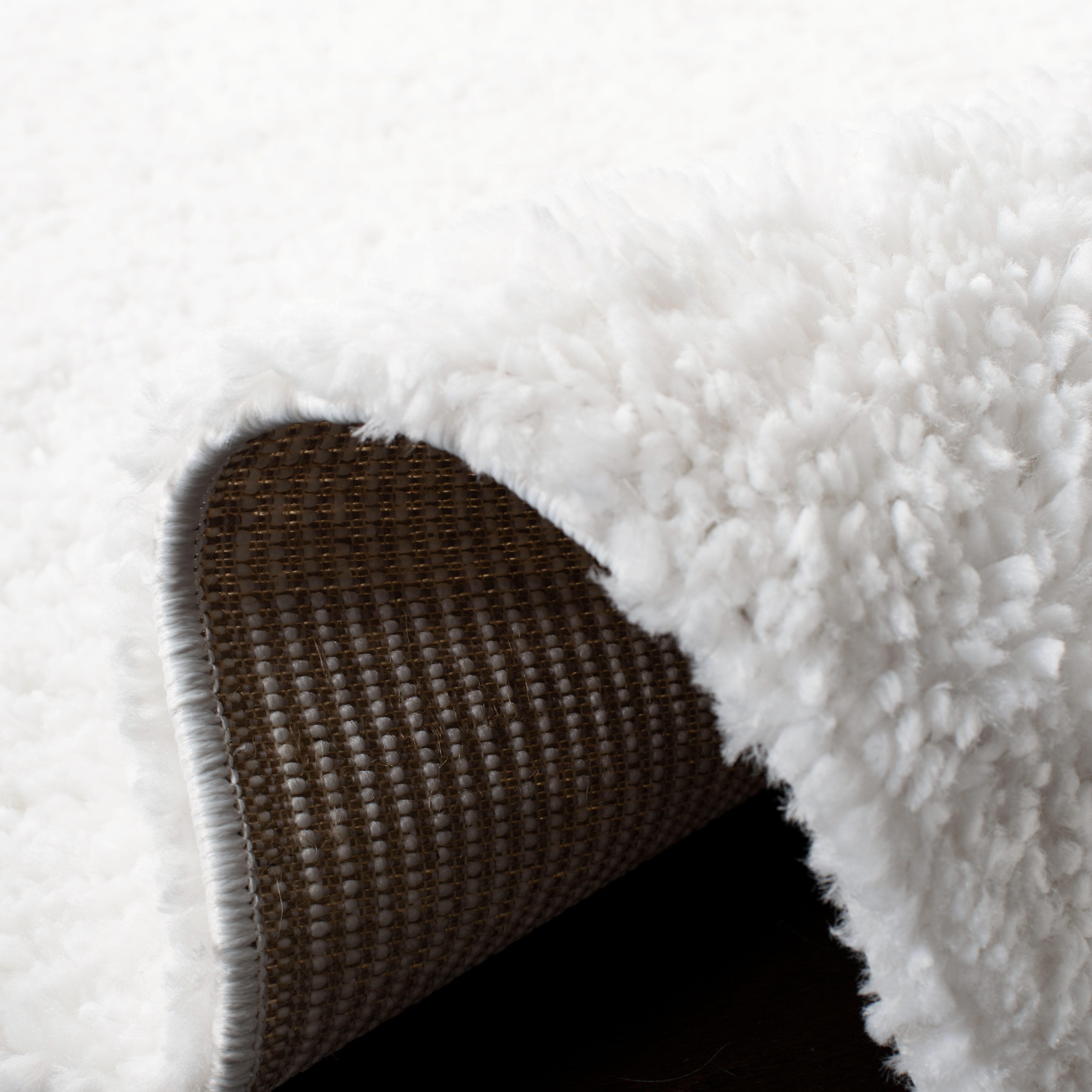 August Shag 6' x 9' Area Rug, White, large