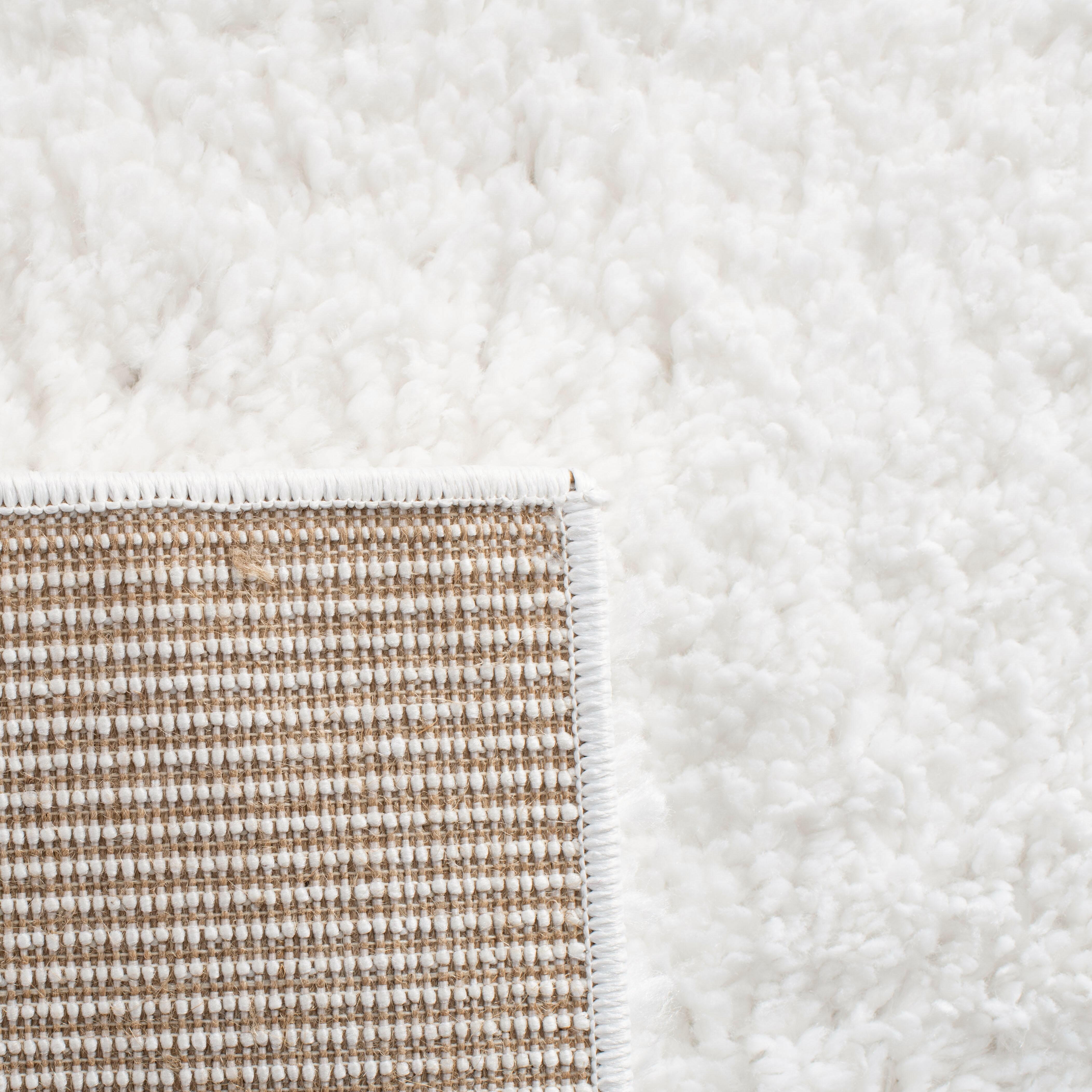 August Shag 6' x 9' Area Rug, White, large