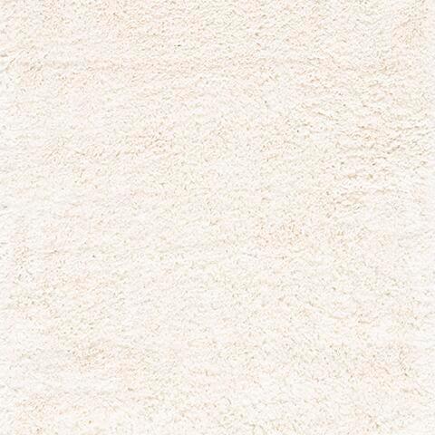 August Shag 3' x 5' Runner Rug, Ivory, large