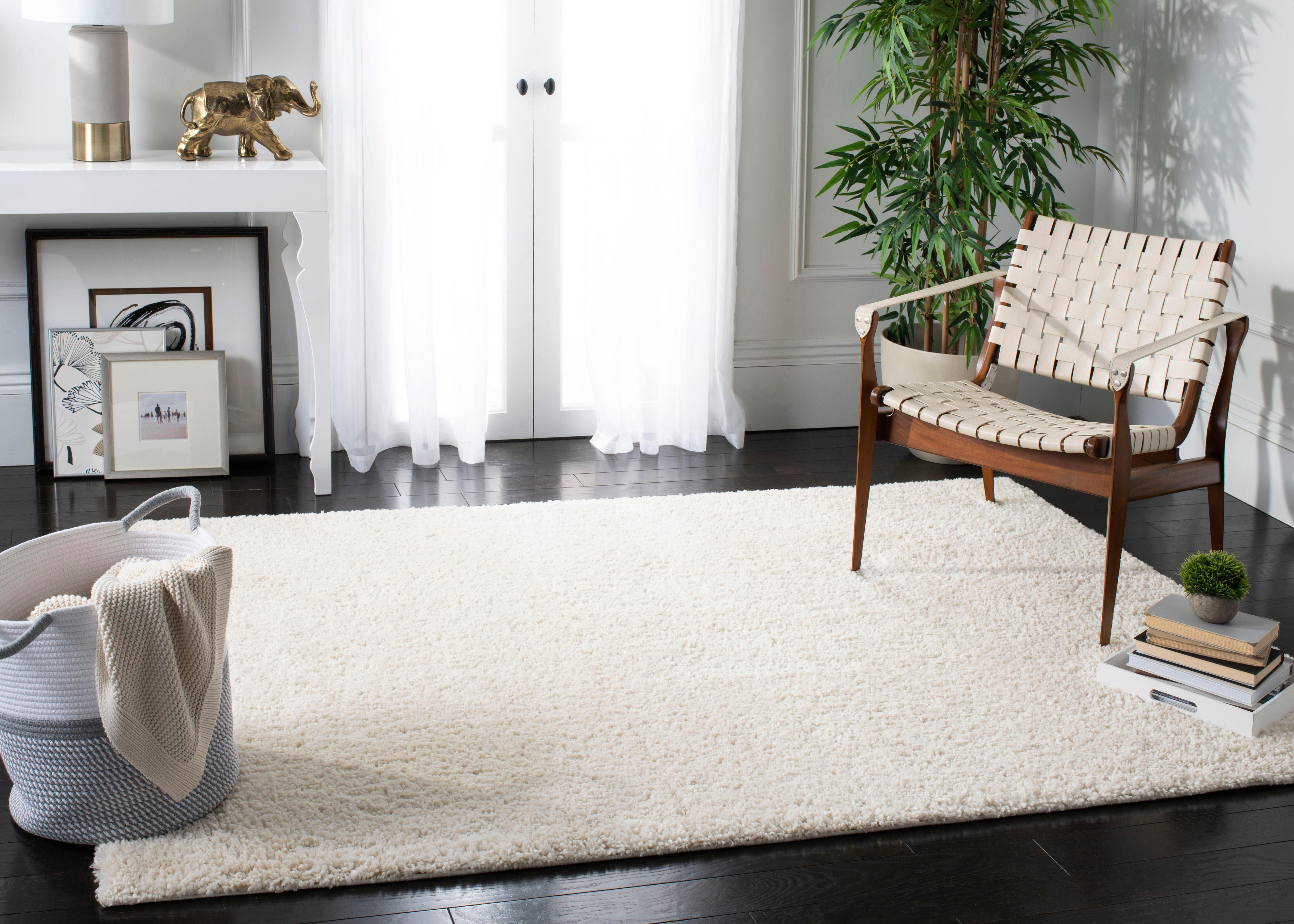 August Shag 4' x 6' Runner Rug, Ivory, rollover
