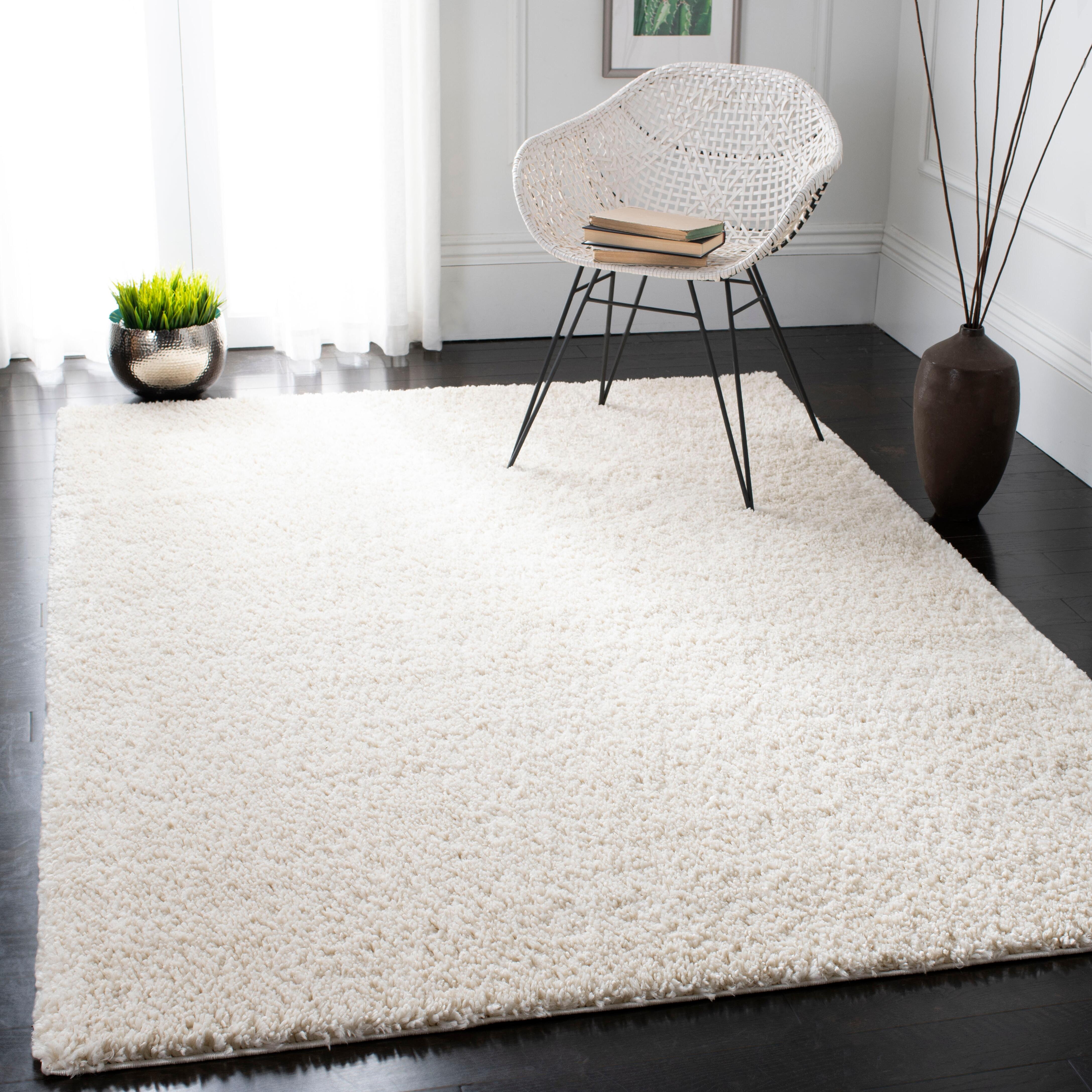 August Shag 6' x 9' Area Rug, Ivory, large