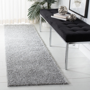 August Shag 2'3" x 8' Runner Rug, Silver, rollover