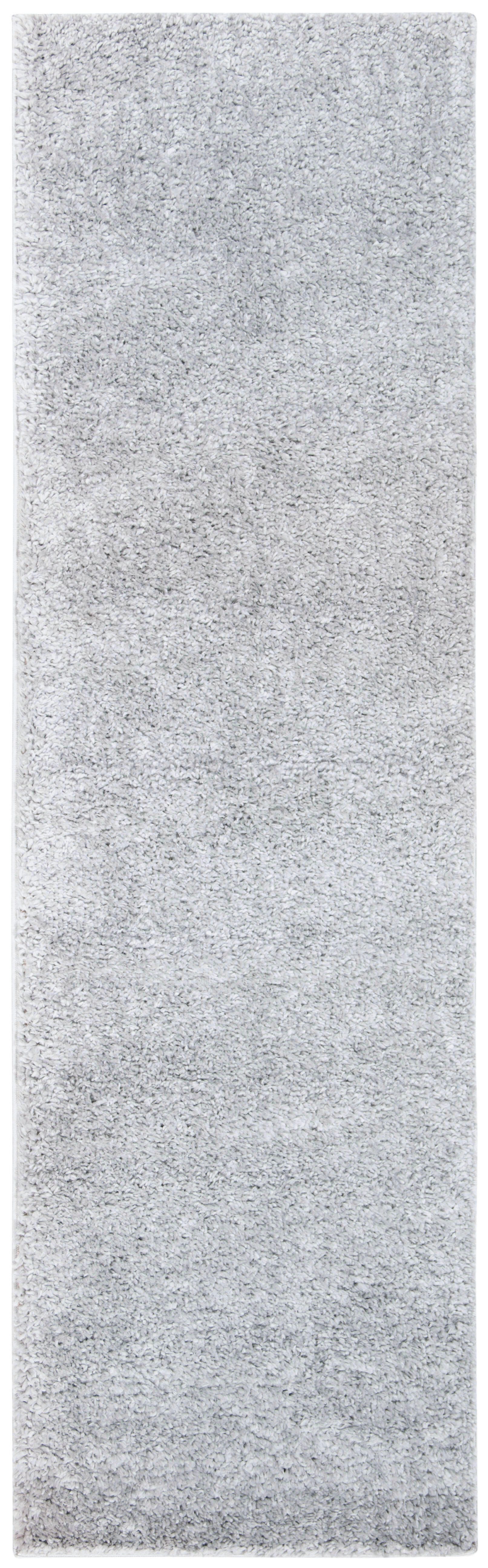 August Shag 2'3" x 8' Runner Rug, Silver, large