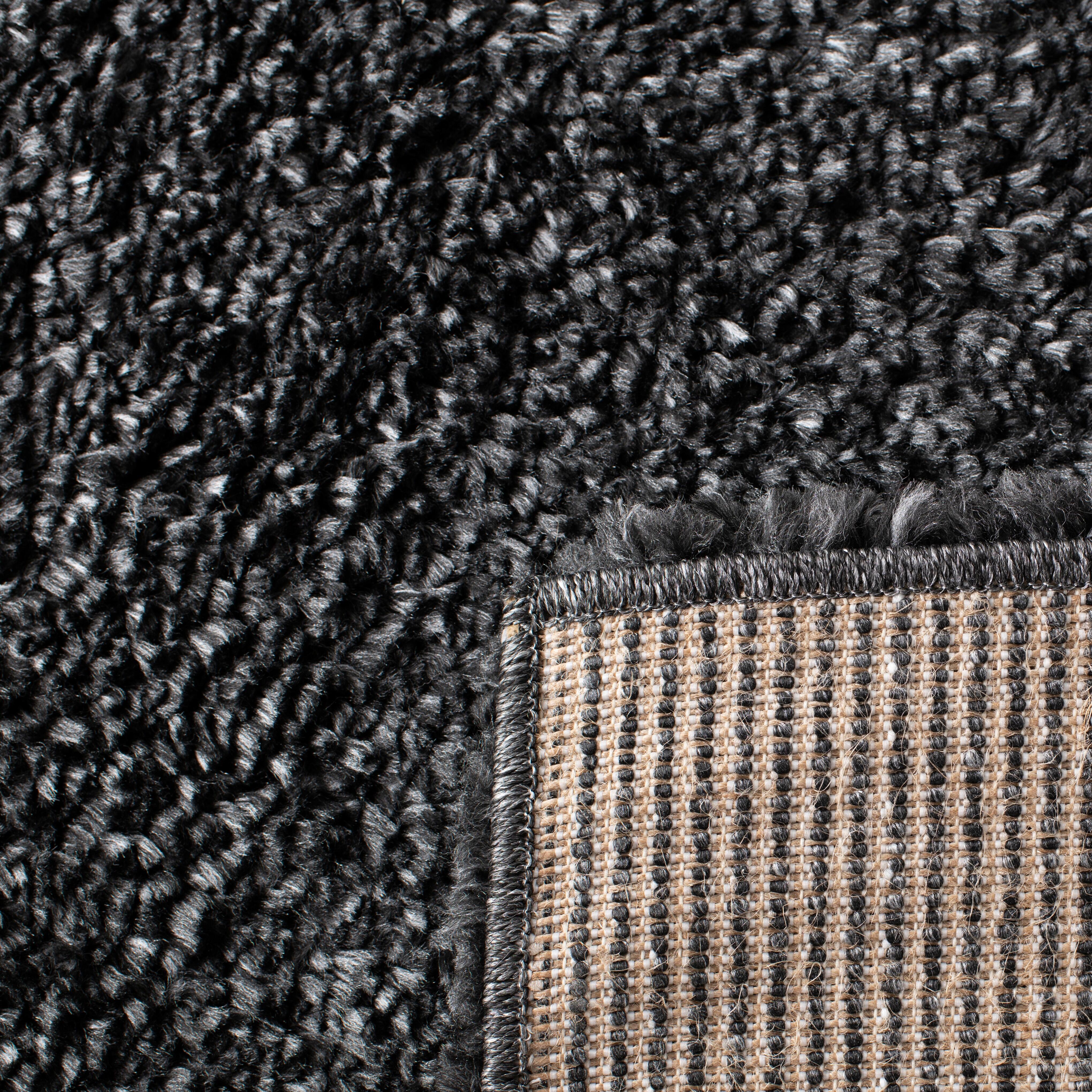 August Shag 5'3" x 7'6" Area Rug, Charcoal, large
