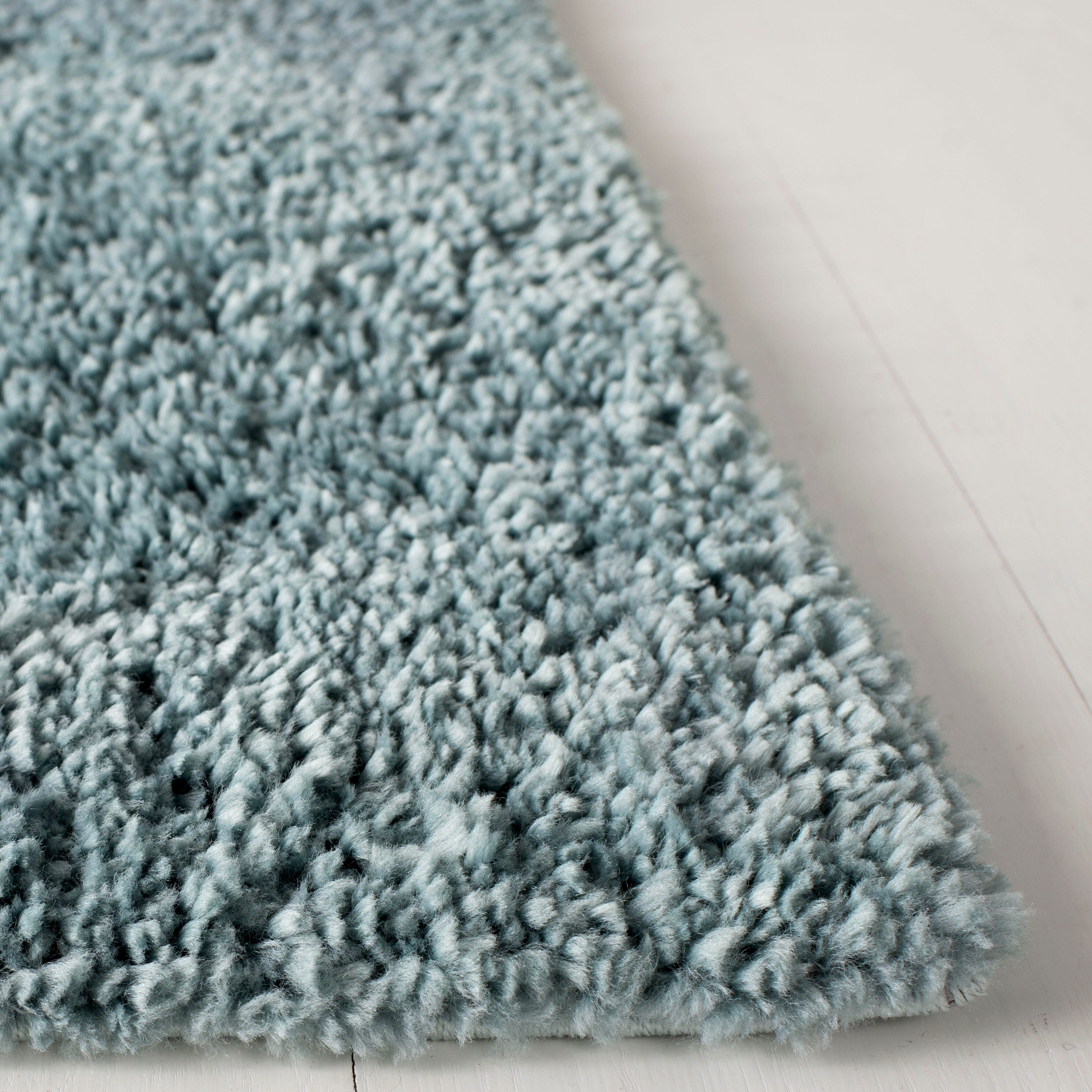 August Shag 4' x 6' Runner Rug, Aqua, large