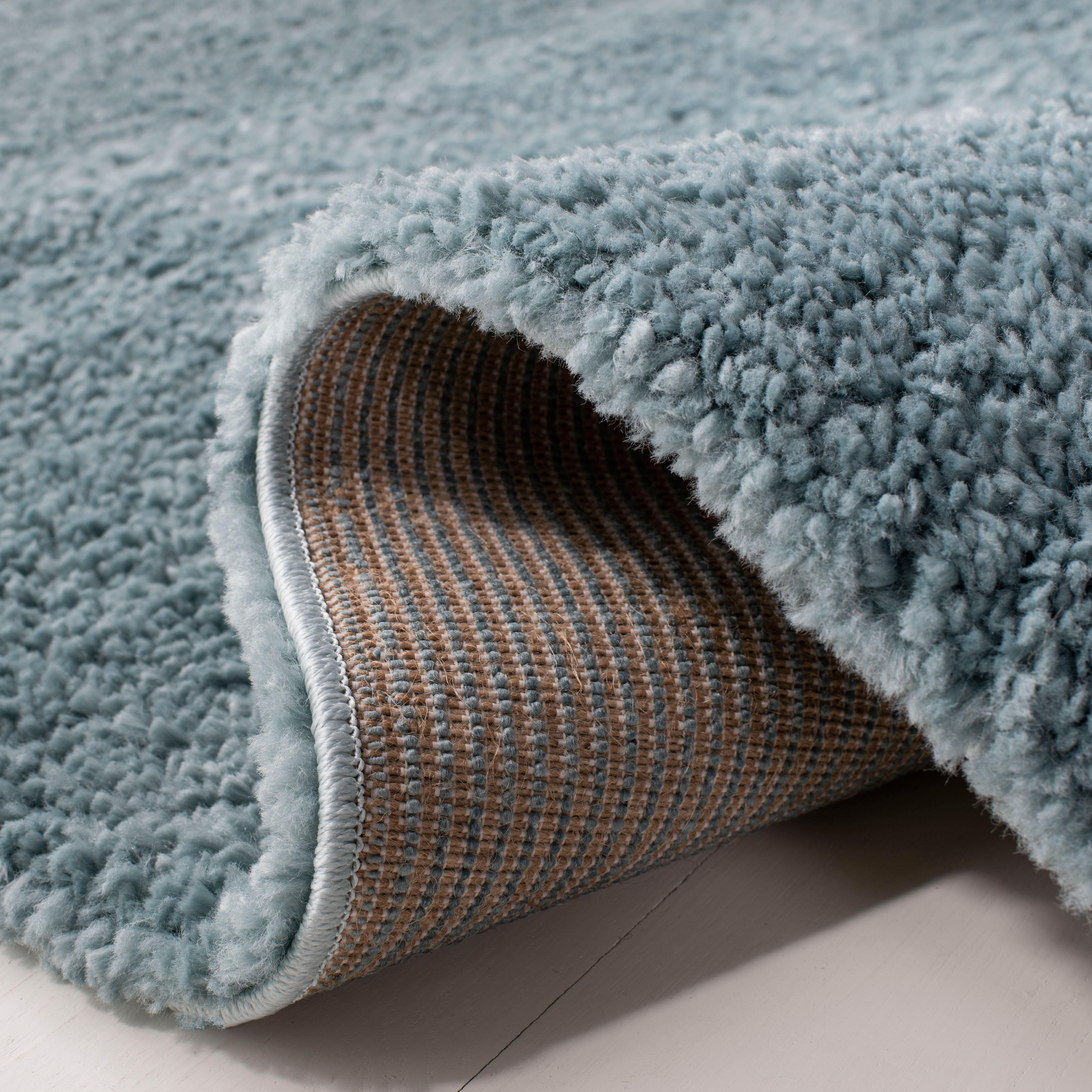 August Shag 4' x 6' Runner Rug, Aqua, large