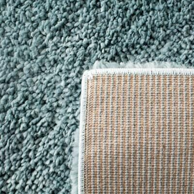 August Shag 4' x 6' Runner Rug, Aqua, large