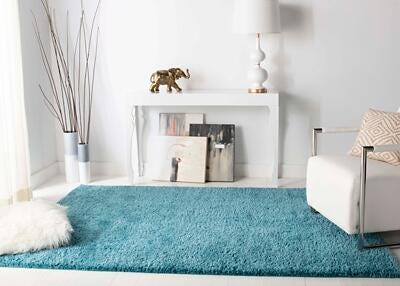 August Shag 4' x 6' Runner Rug, Turquoise, rollover