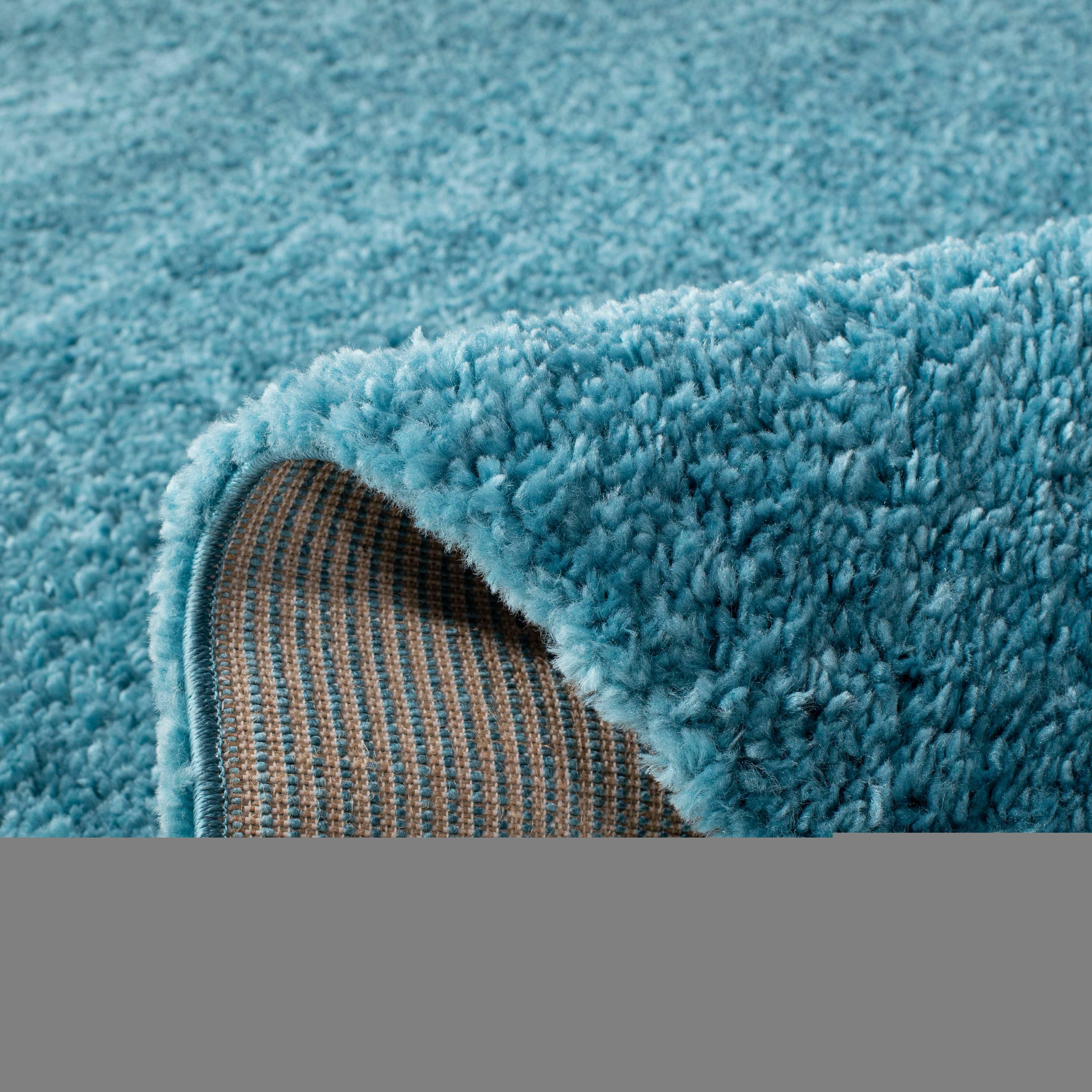 August Shag 4' x 6' Runner Rug, Turquoise, large