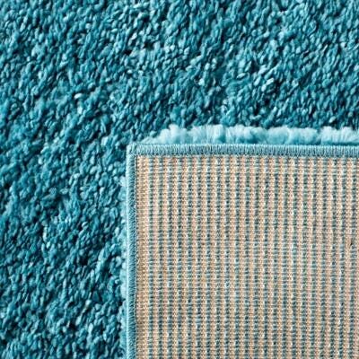 August Shag 4' x 6' Runner Rug, Turquoise, large