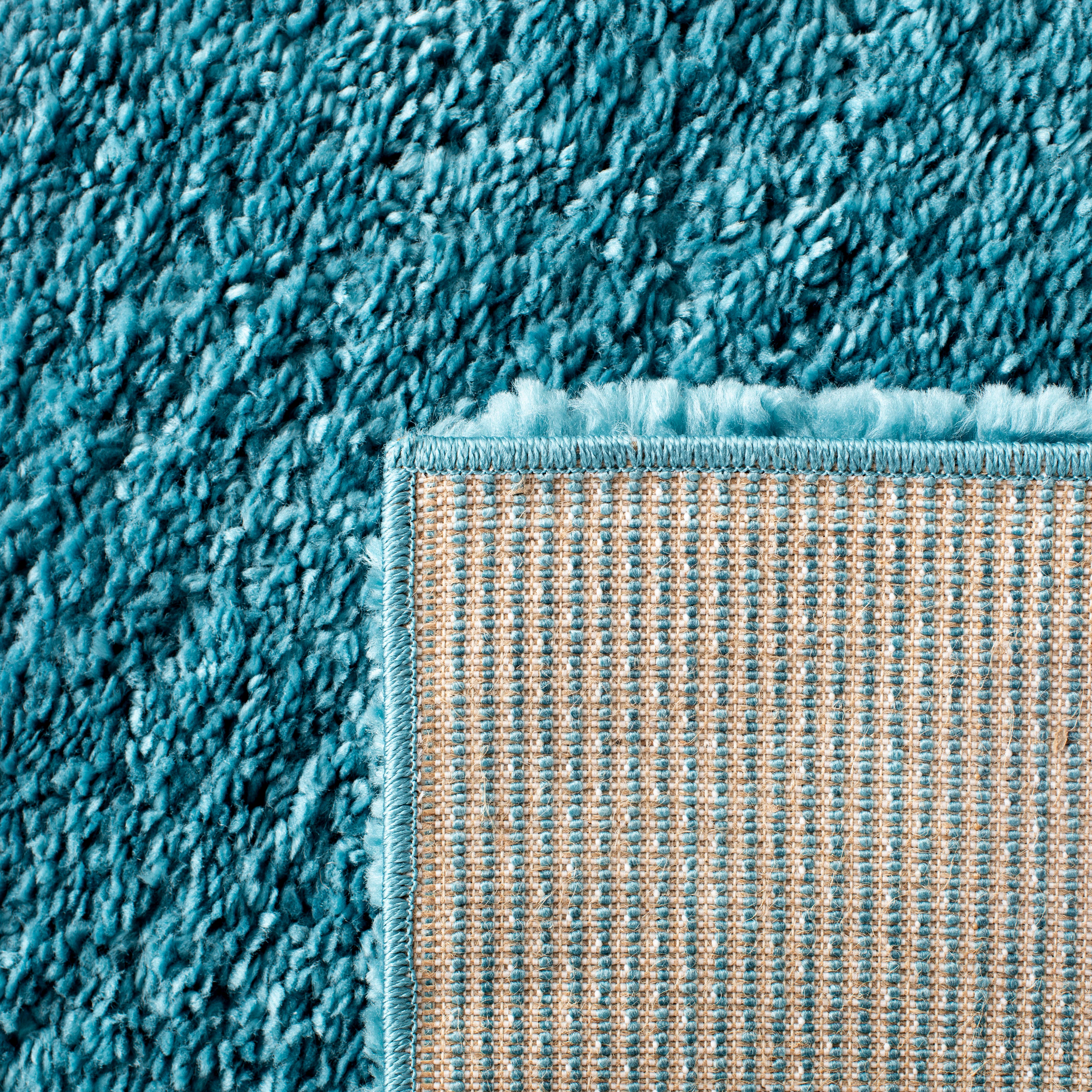 August Shag 5'3" x 7'6" Area Rug, Turquoise, large
