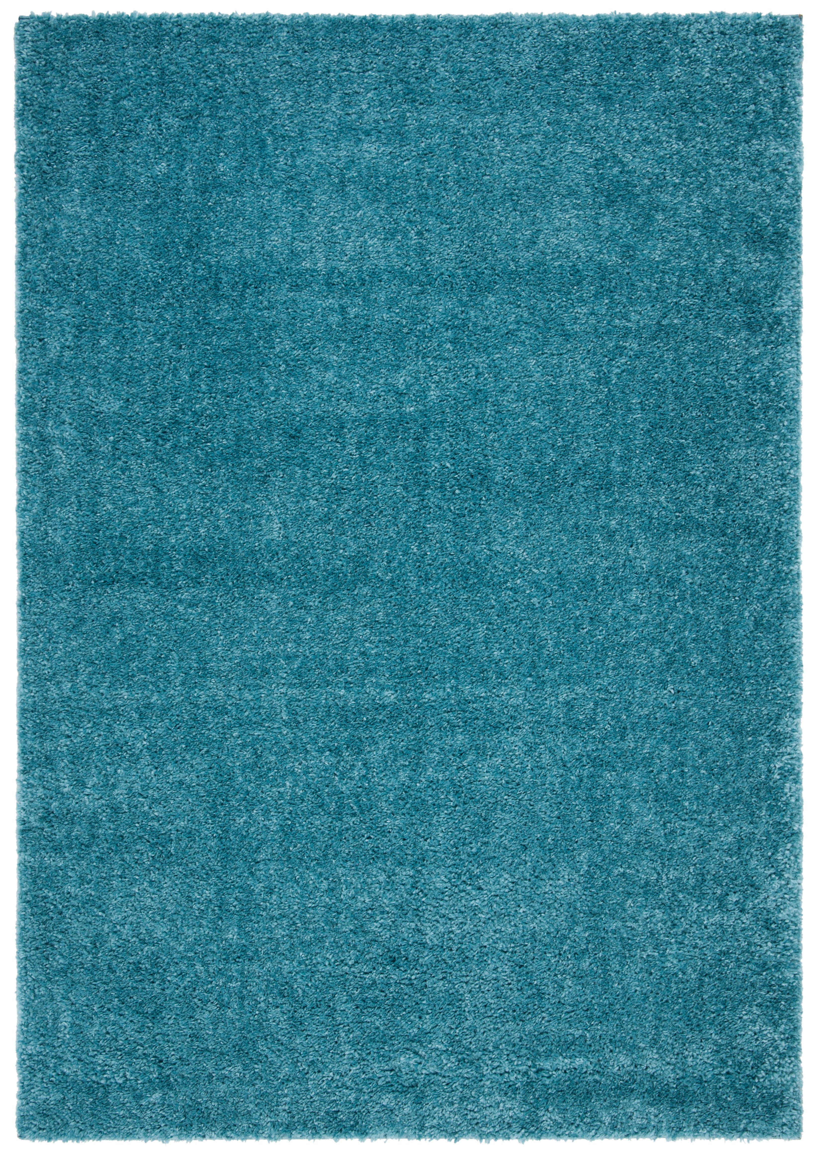 August Shag 6' x 9' Area Rug, Turquoise, large