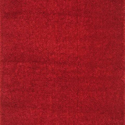 August Shag 5'3" x 7'6" Area Rug, Red, large