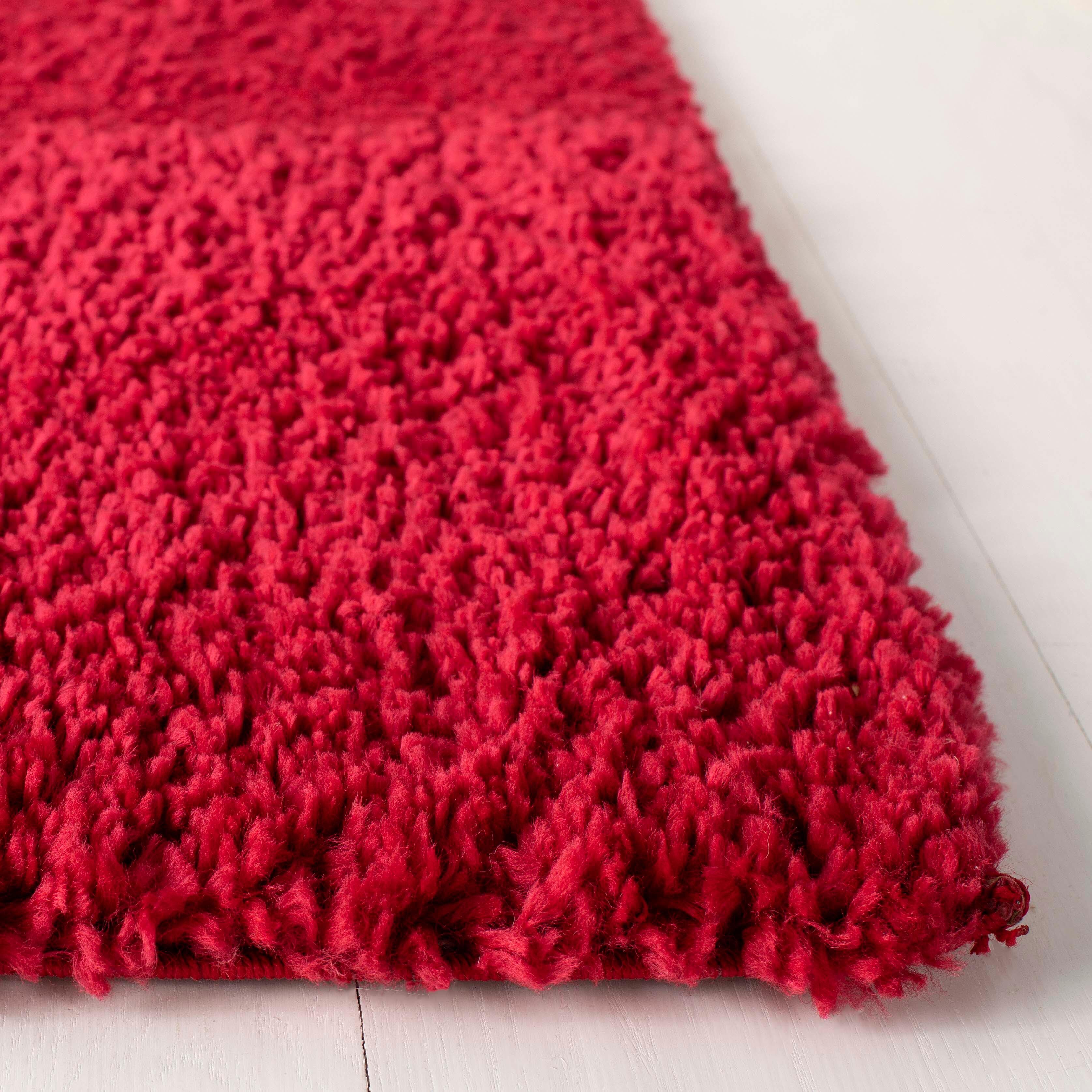 August Shag 5'3" x 7'6" Area Rug, Red, large