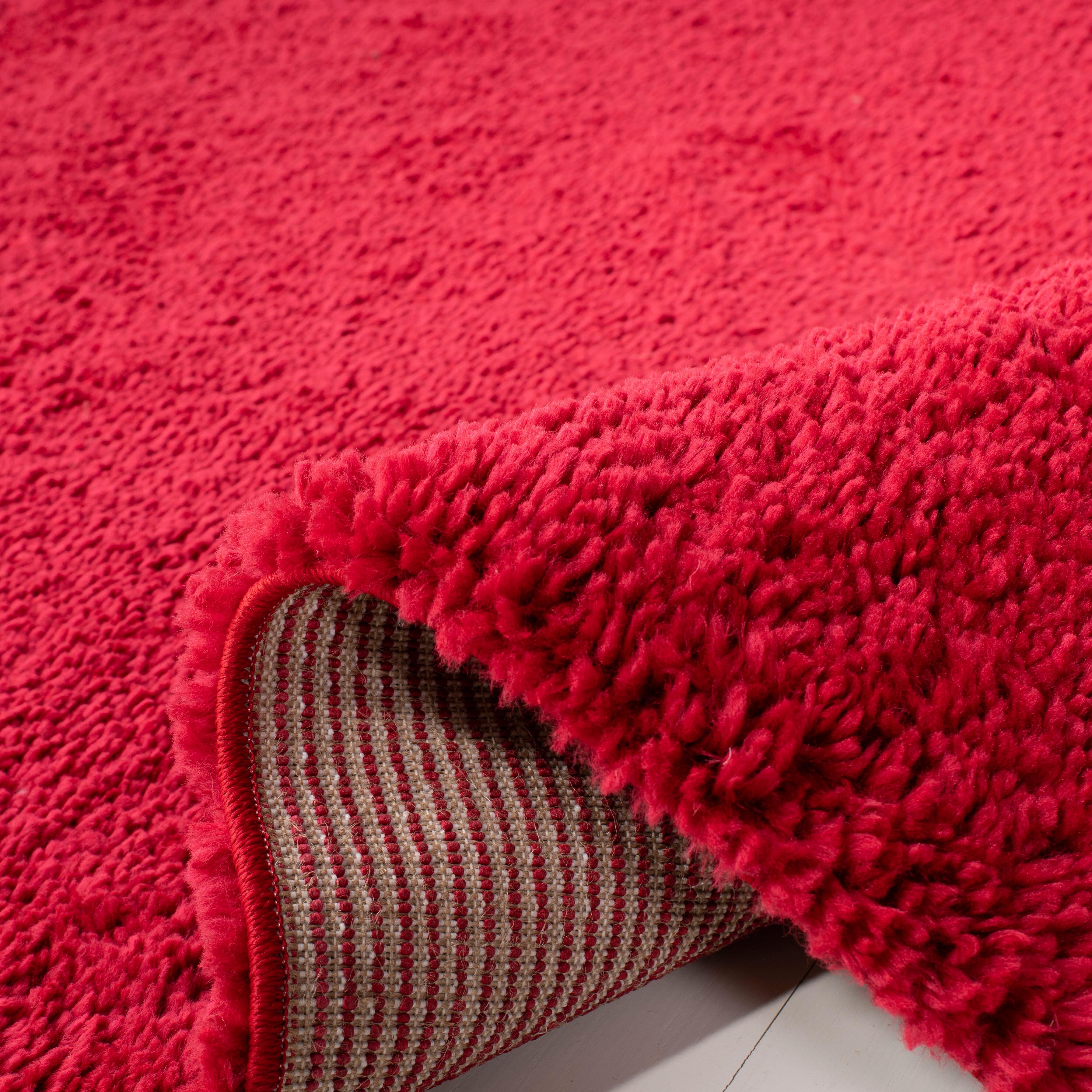 August Shag 5'3" x 7'6" Area Rug, Red, large