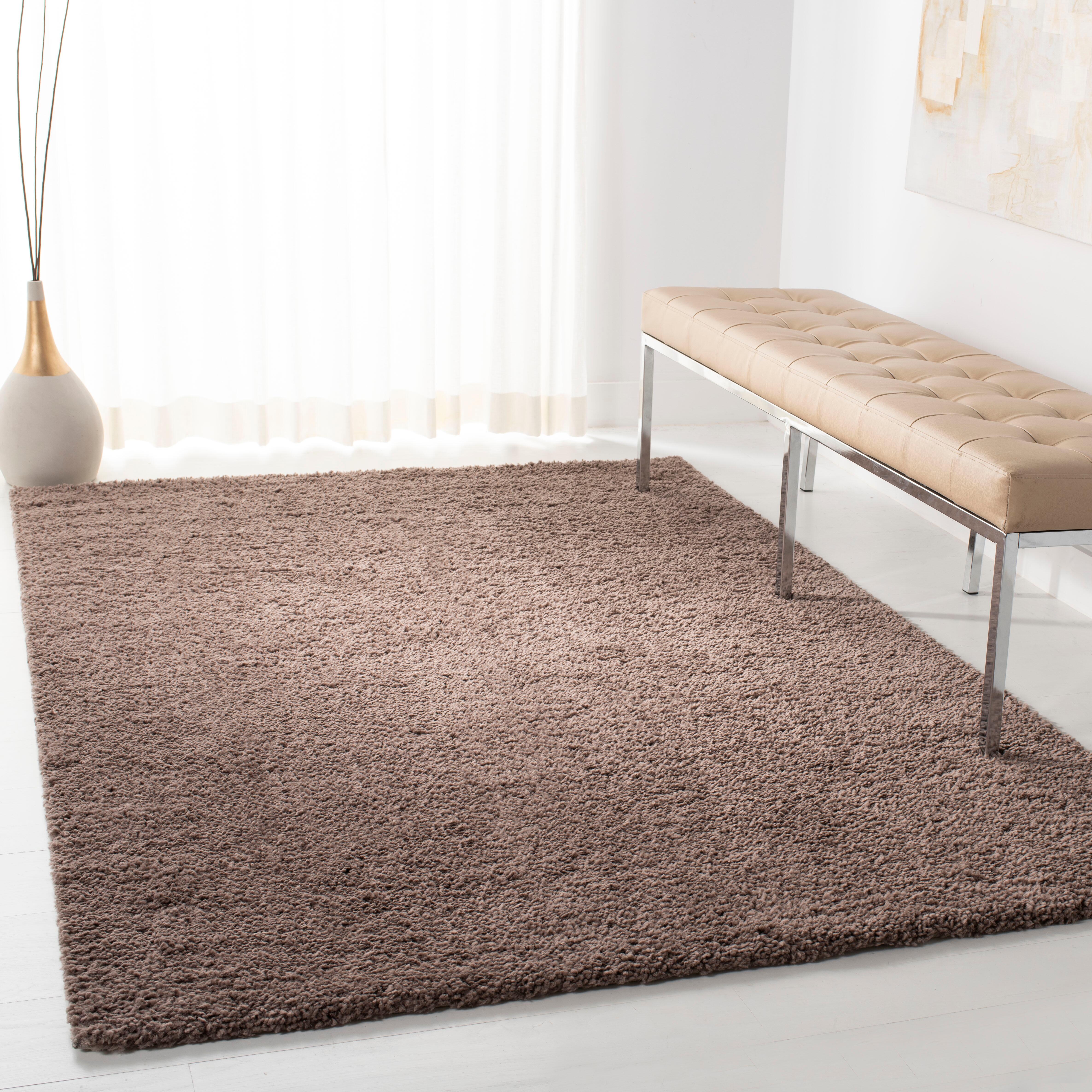 August Shag 5'3" x 7'6" Area Rug, Taupe, rollover
