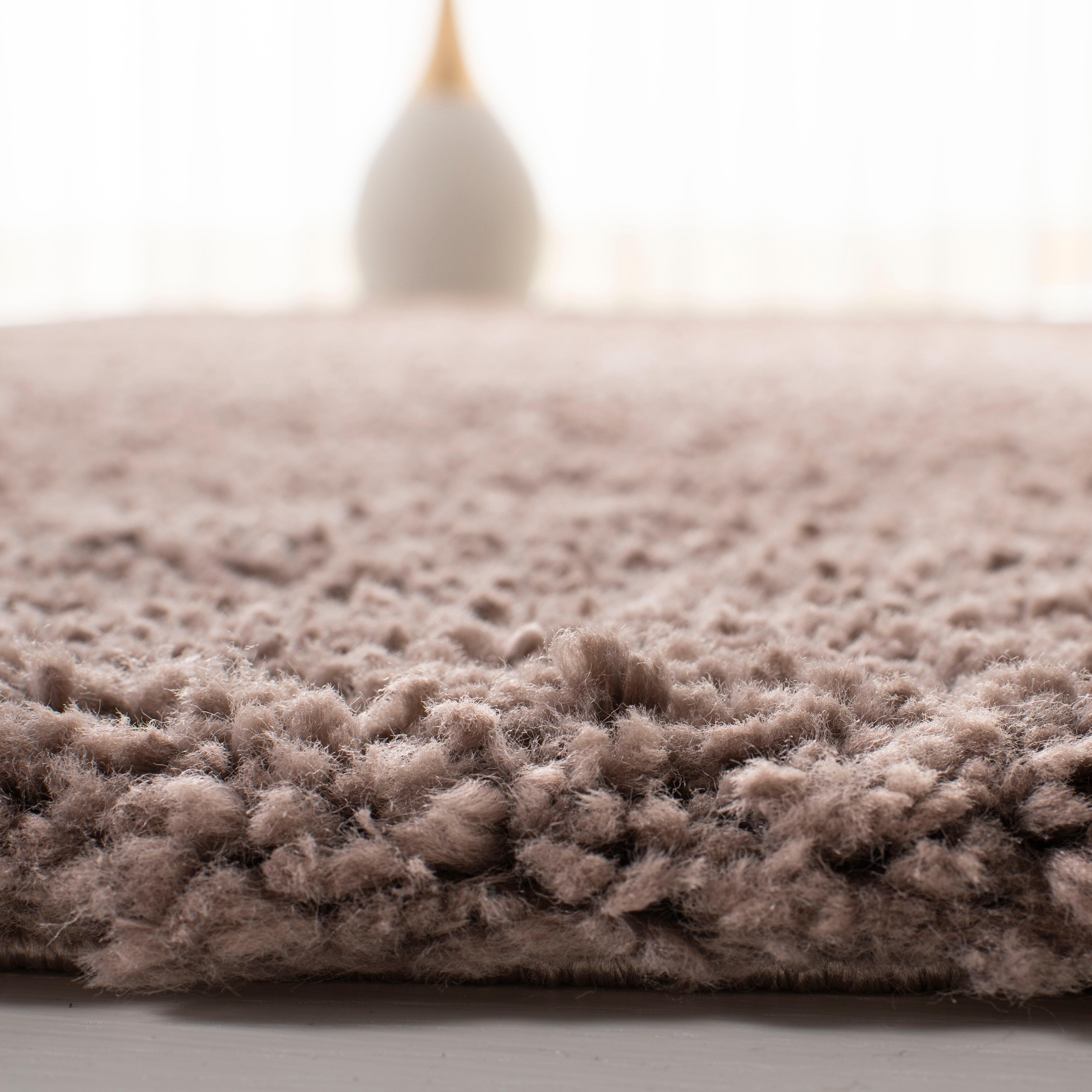 August Shag 5'3" x 7'6" Area Rug, Taupe, large