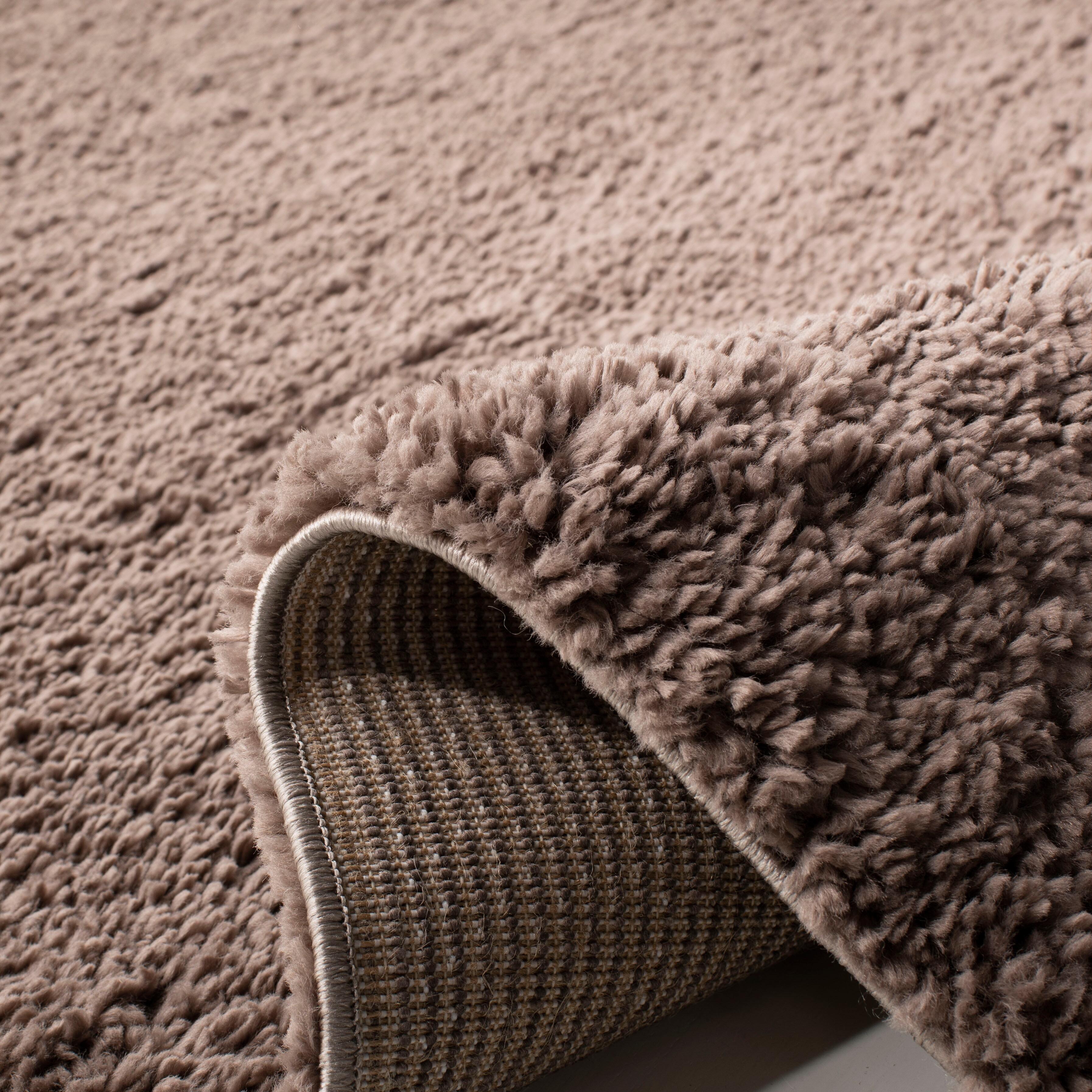 August Shag 5'3" x 7'6" Area Rug, Taupe, large