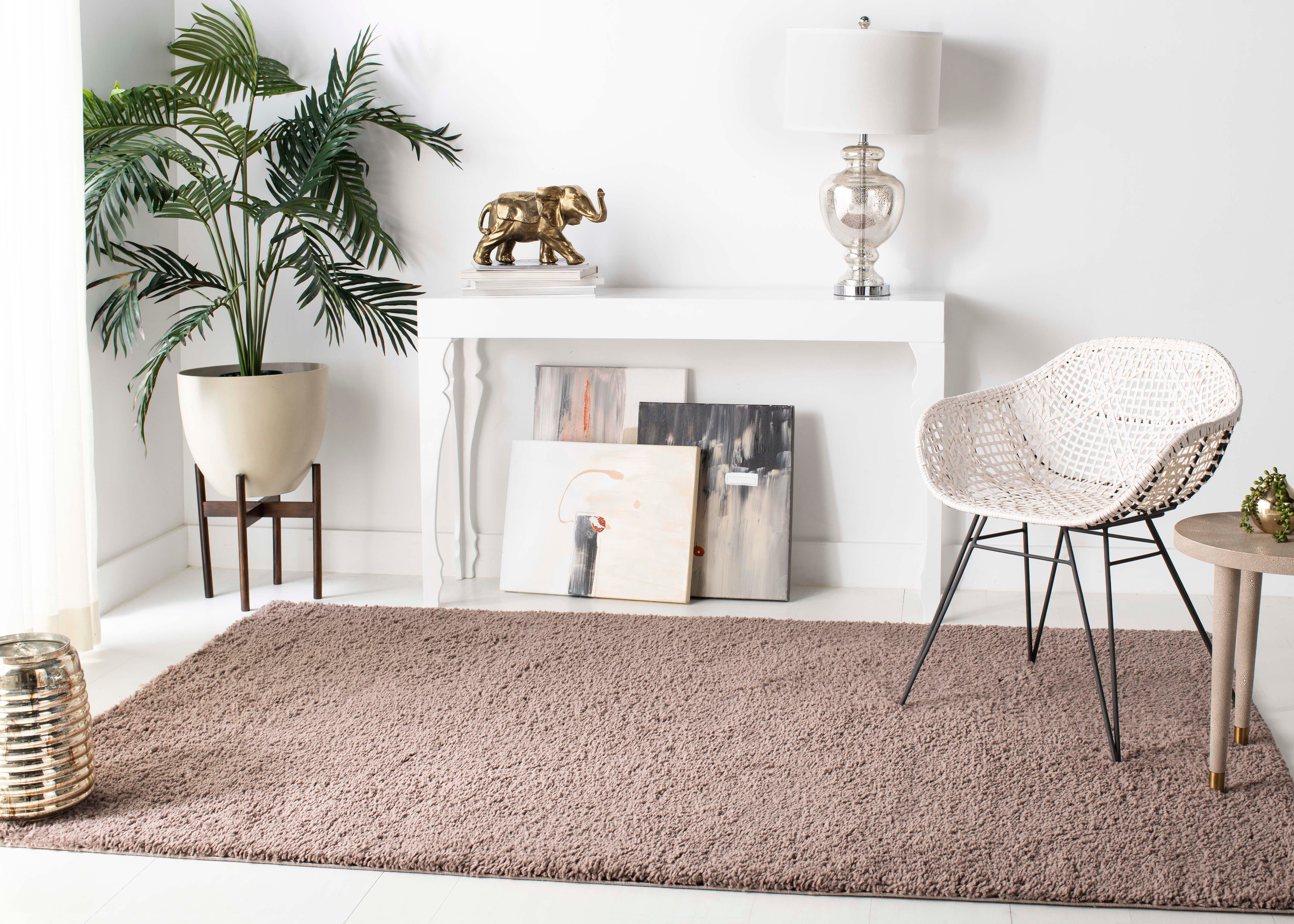 August Shag 5'3" x 7'6" Area Rug, Taupe, large