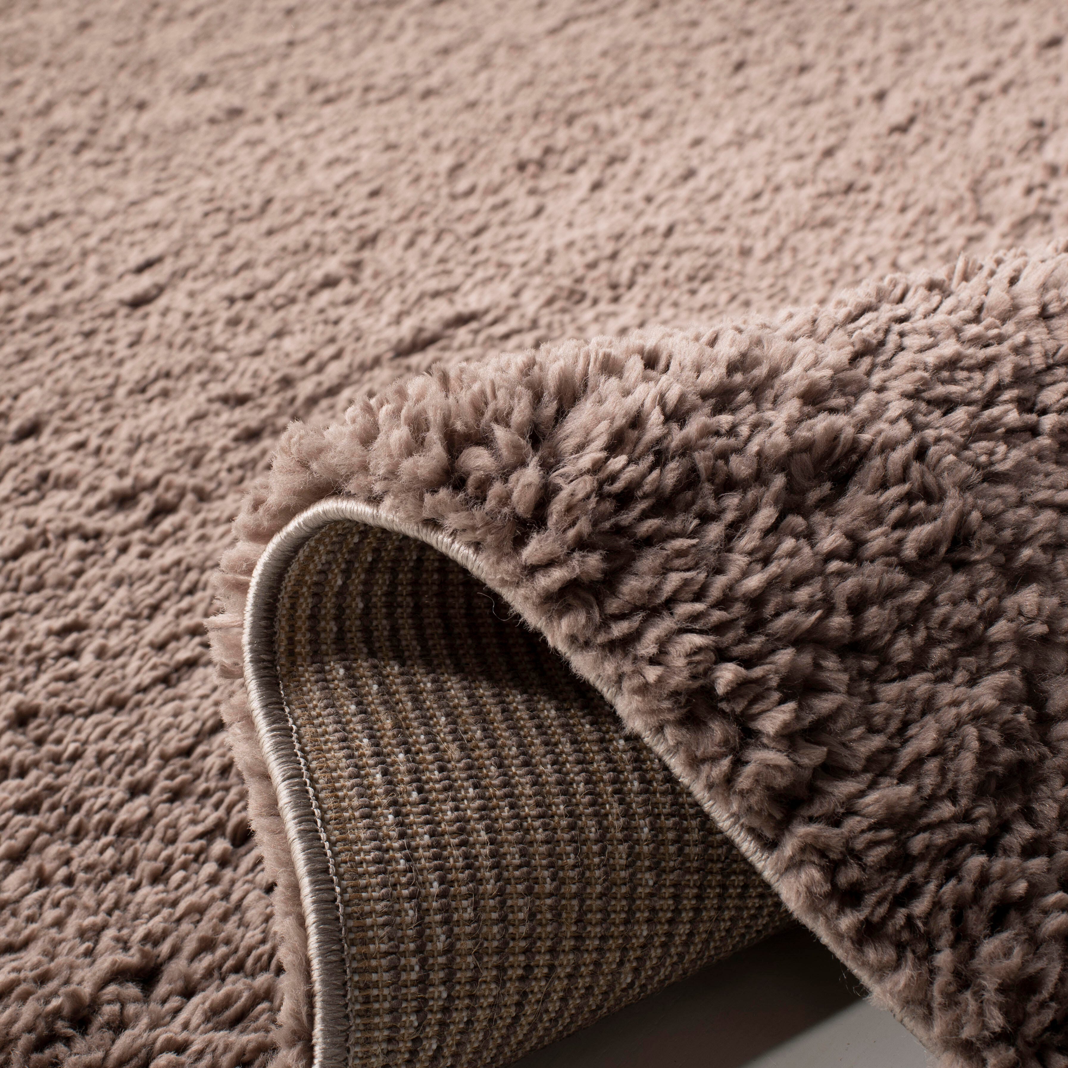 August Shag 6' x 9' Area Rug, Taupe, large