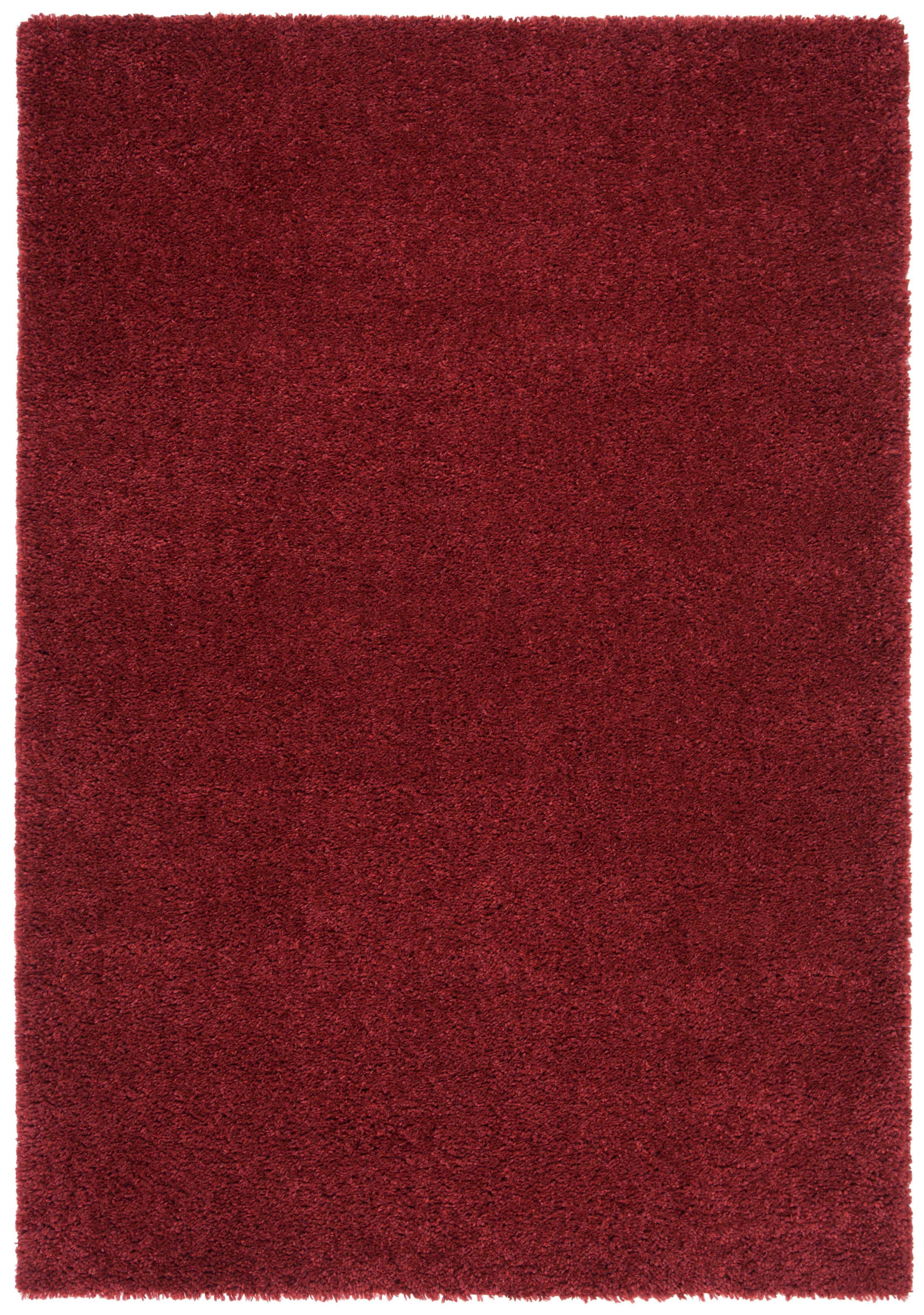 August Shag 6' x 9' Area Rug, Burgundy, large