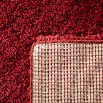 August Shag 6' x 9' Area Rug, Burgundy, large