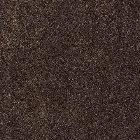 August Shag 6'7" x 6'7" Round Area Rug, Brown, large