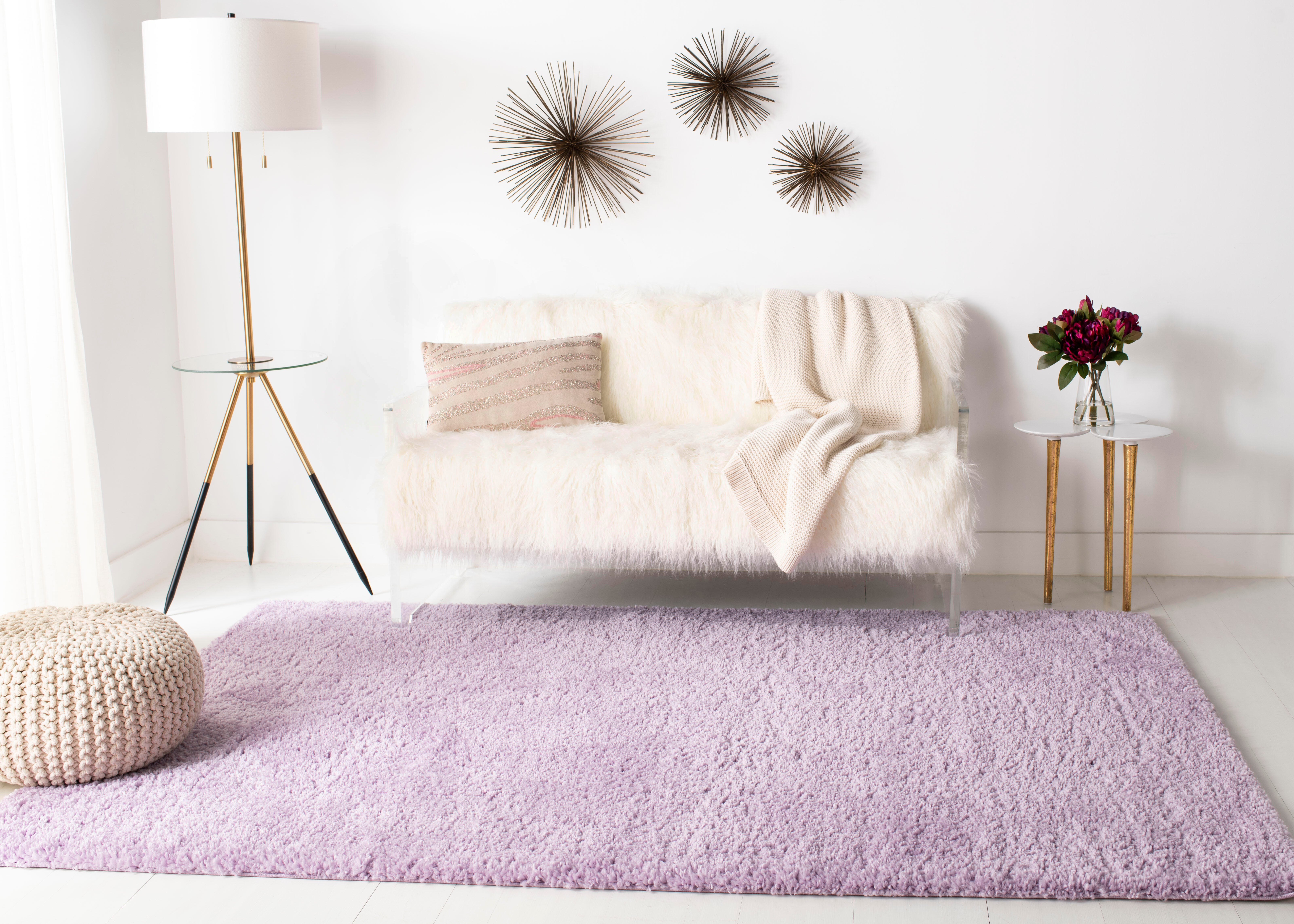August Shag 6' x 9' Area Rug, Lilac, large