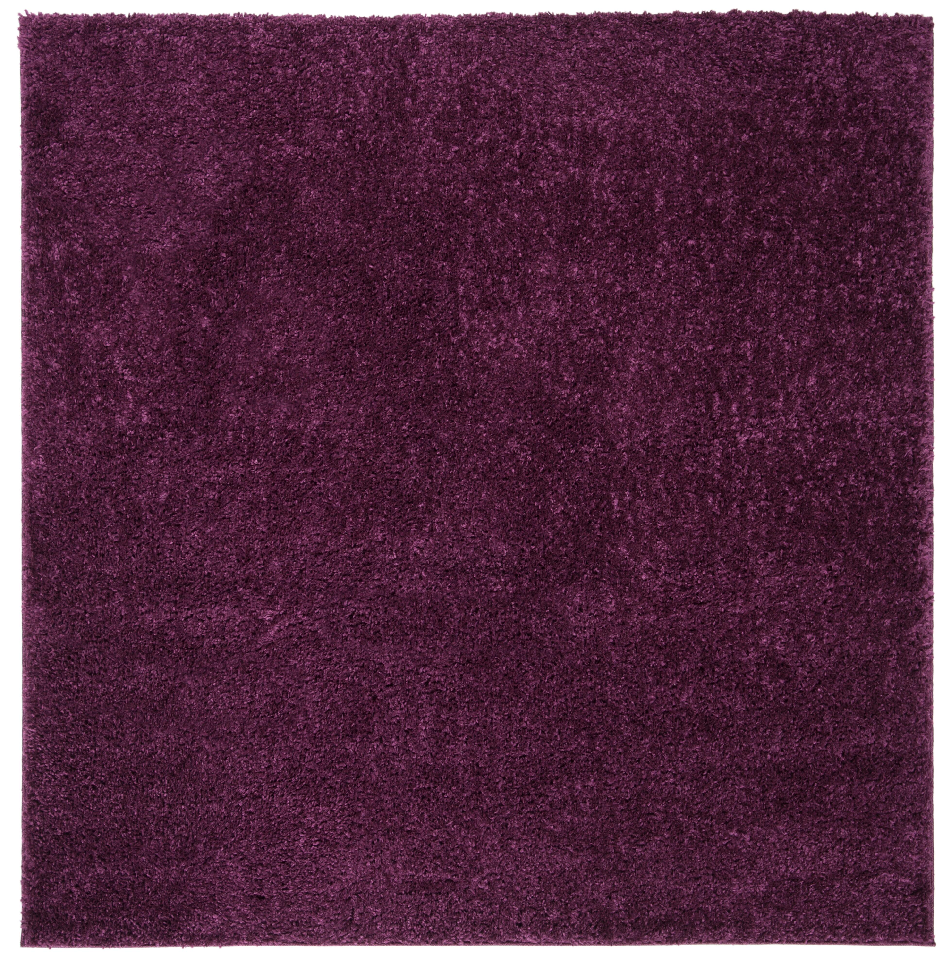 August Shag 3' x 3' Square Accent Rug, Purple, rollover