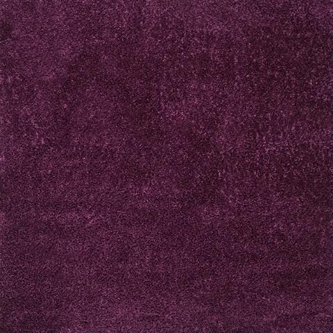 August Shag 3' x 3' Square Accent Rug, Purple, large