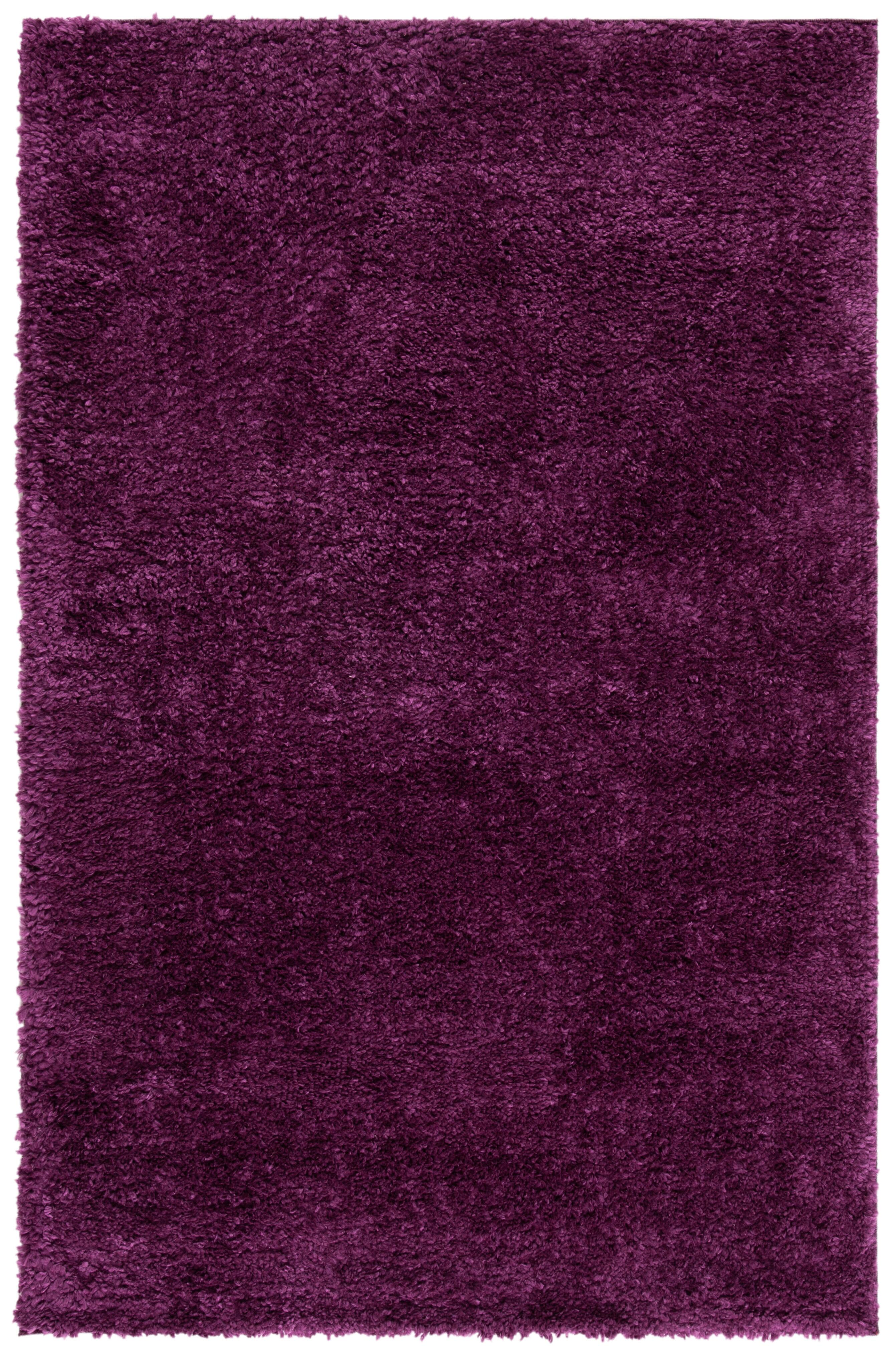 August Shag 4' x 6' Runner Rug, Purple, large