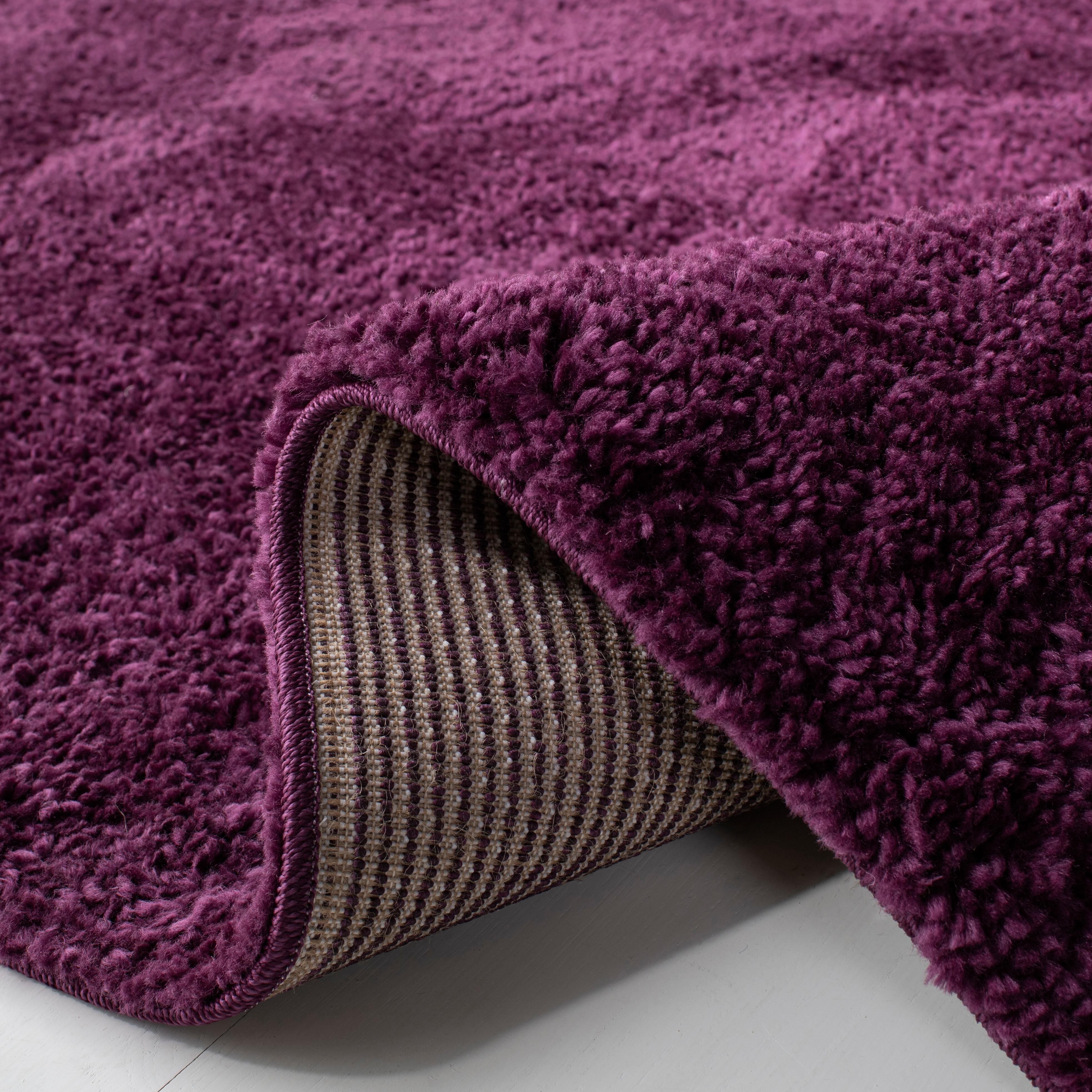 August Shag 5'3" x 7'6" Area Rug, Purple, large