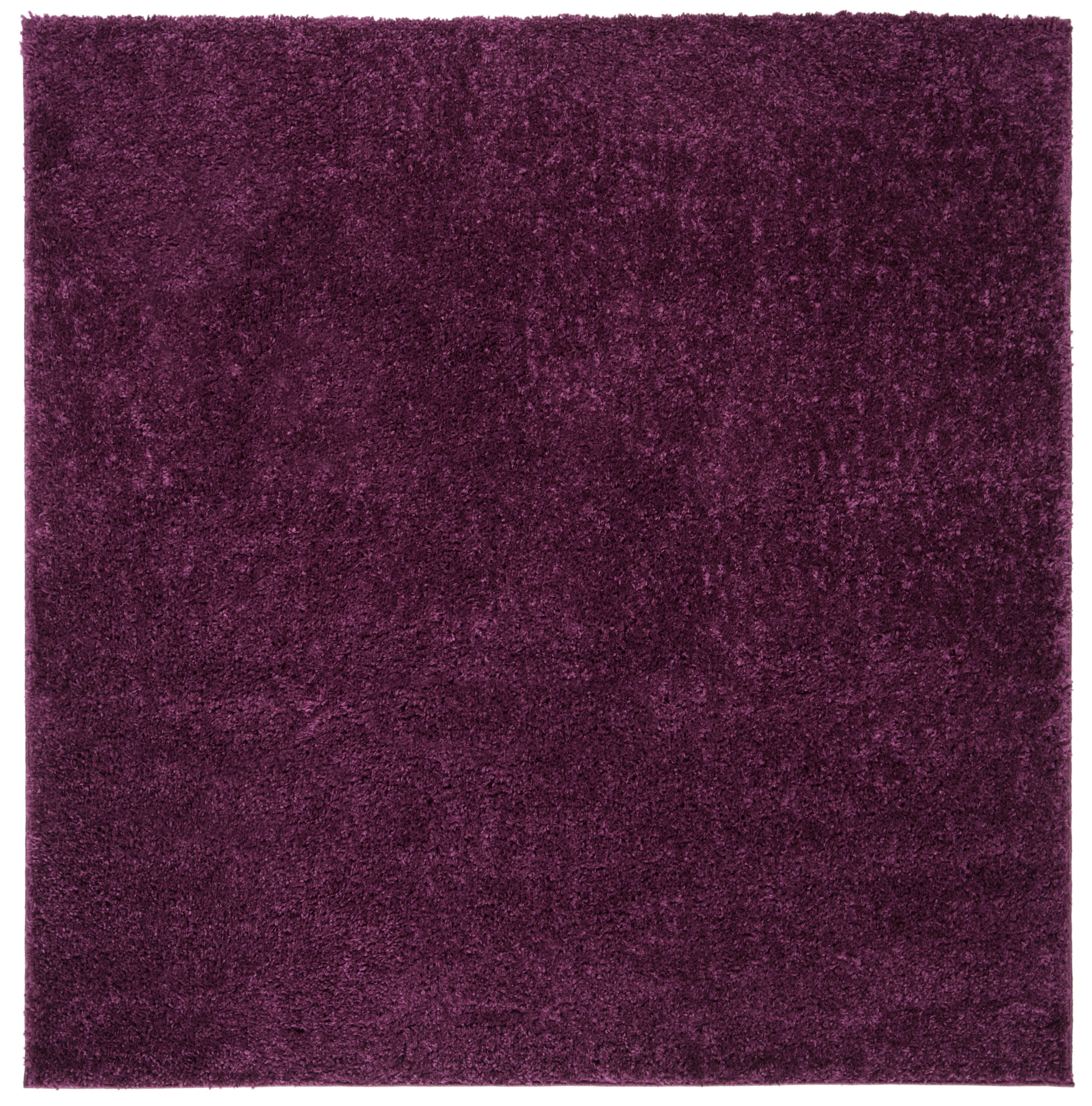 August Shag 5'3" x 5'3" Square Area Rug, Purple, large