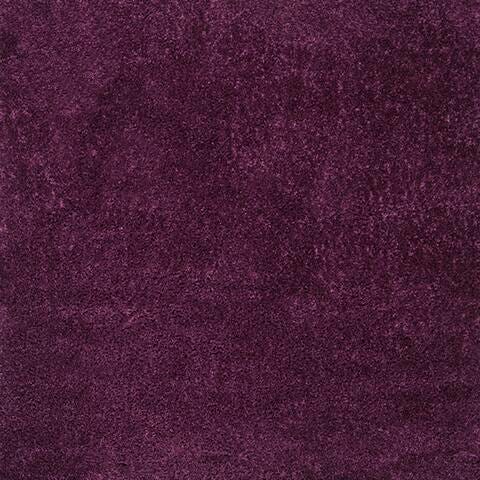 August Shag 5'3" x 5'3" Square Area Rug, Purple, large