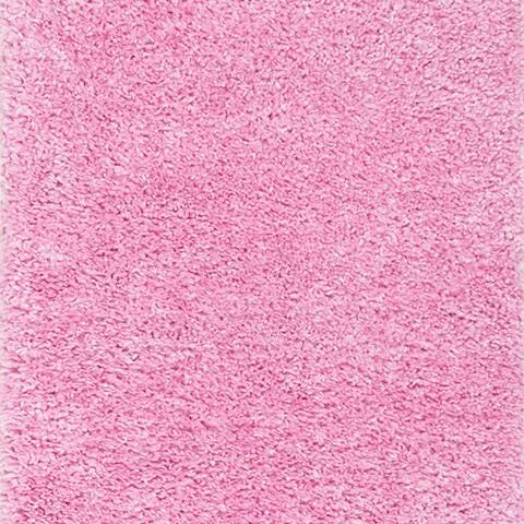 August Shag 2'3" x 12' Runner Rug, Pink, large