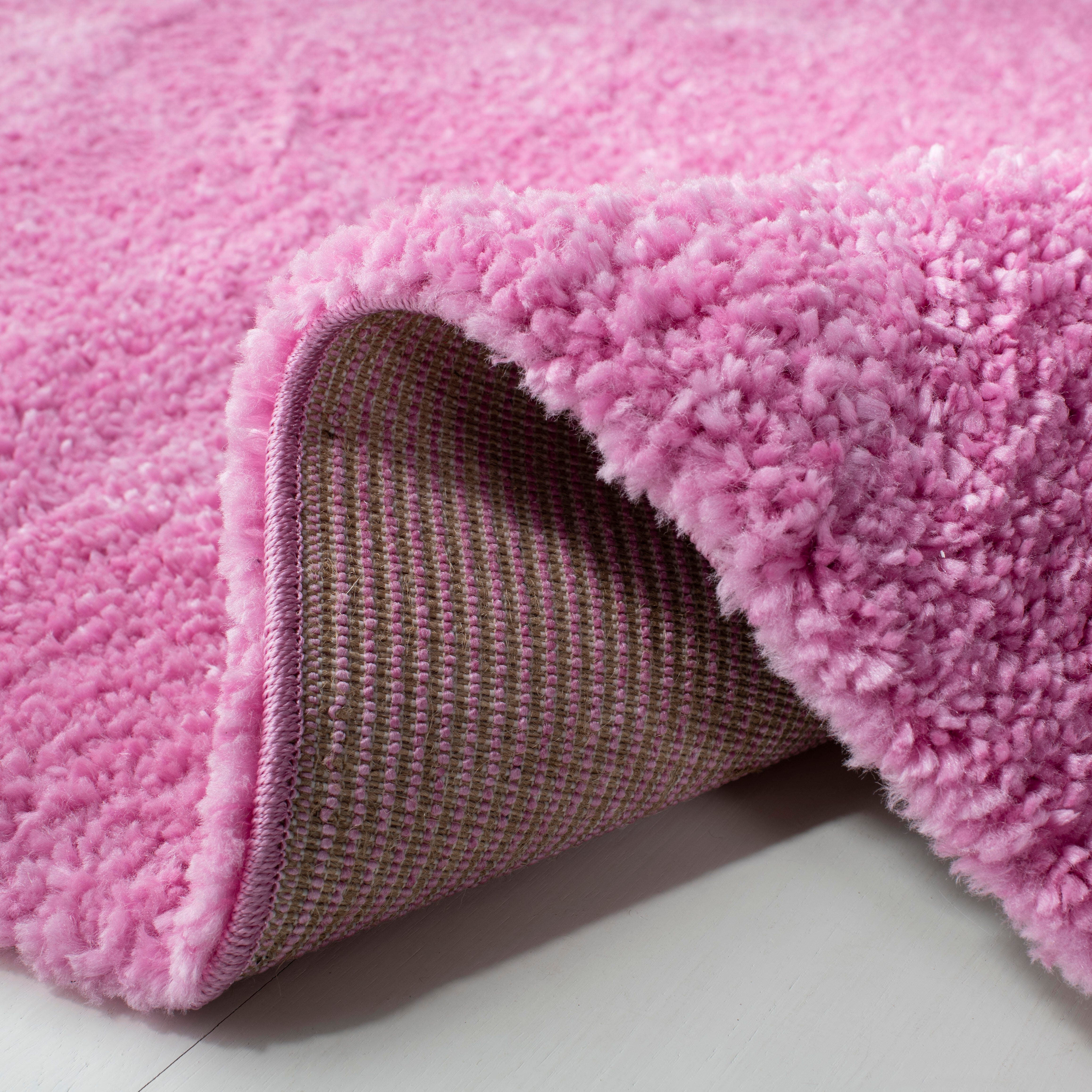 August Shag 5'3" x 7'6" Area Rug, Pink, large