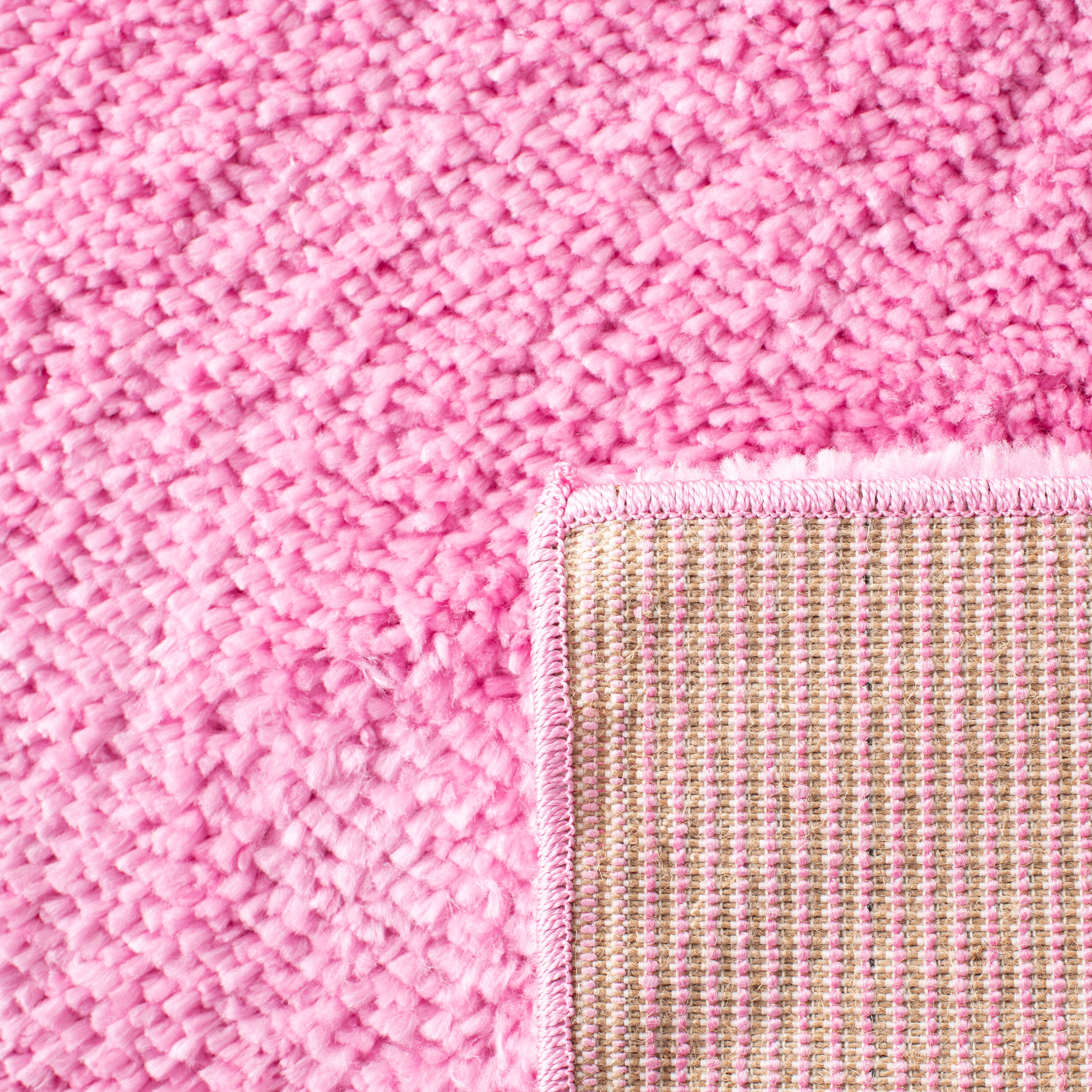 August Shag 5'3" x 7'6" Area Rug, Pink, large