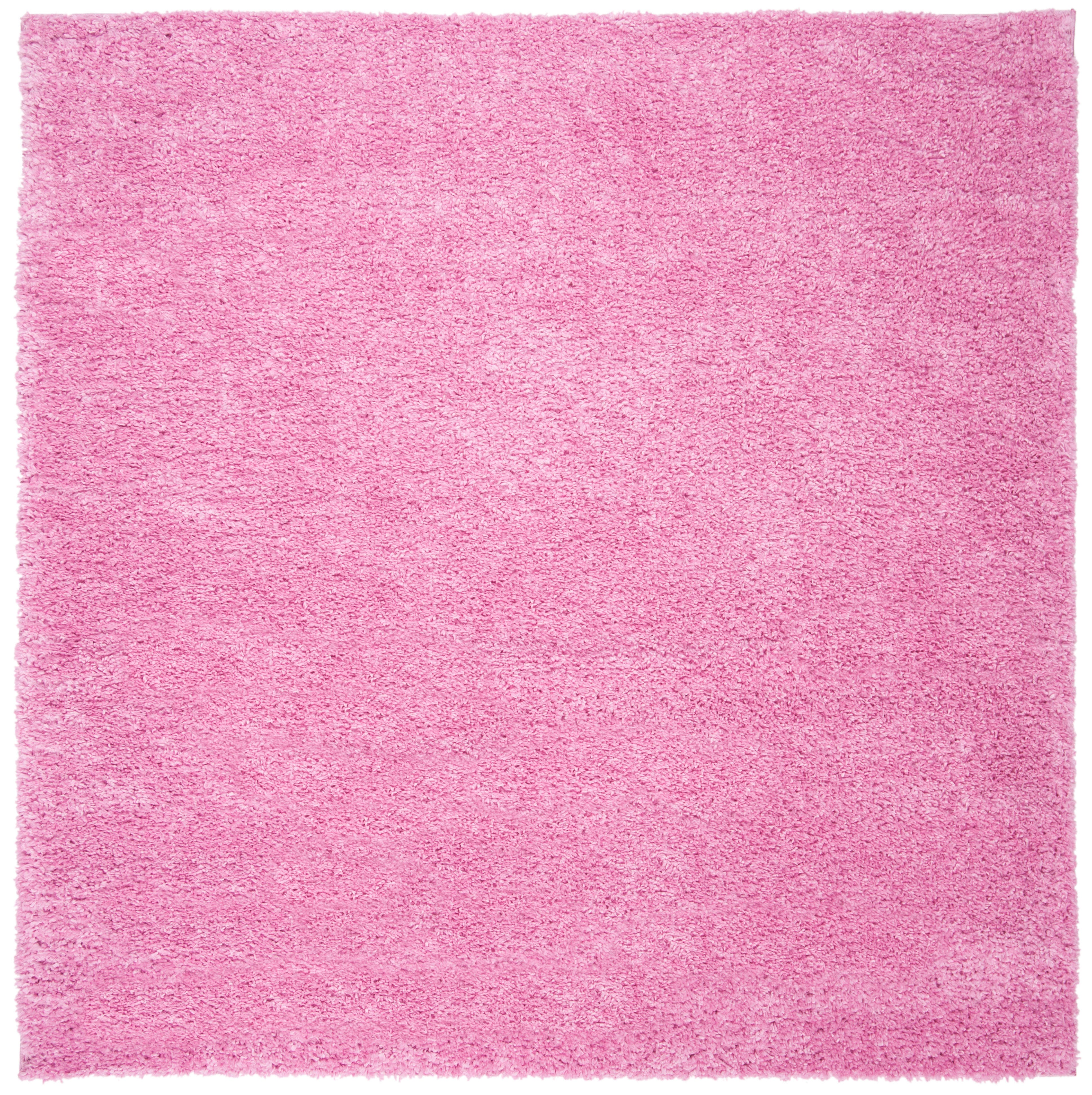 August Shag 6'7" x 6'7" Square Area Rug, Pink, large