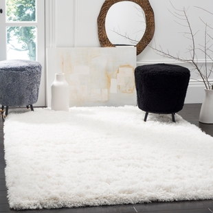 Safavieh Polar Shag 4' x 6' Area Rug, White, rollover