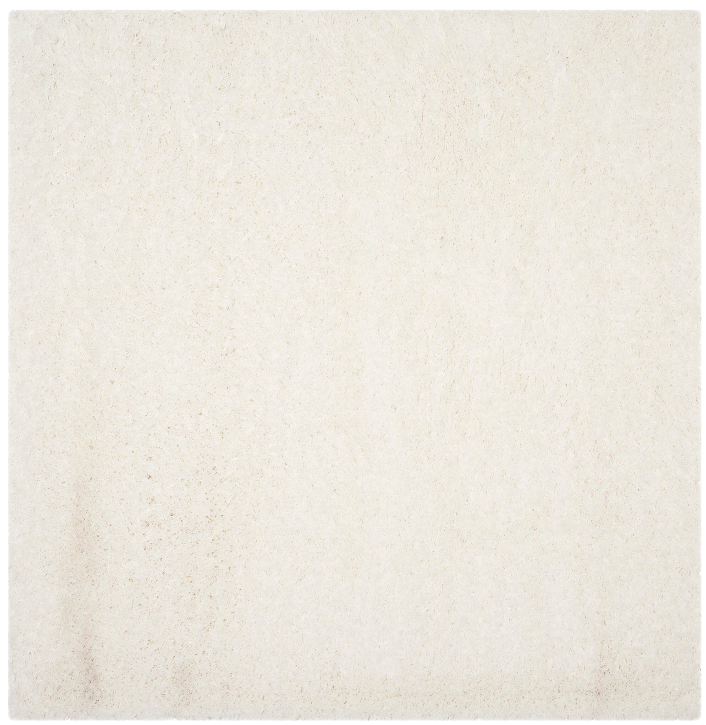 Safavieh Polar Shag 5'1" x 5'1" Square Area Rug, White, large