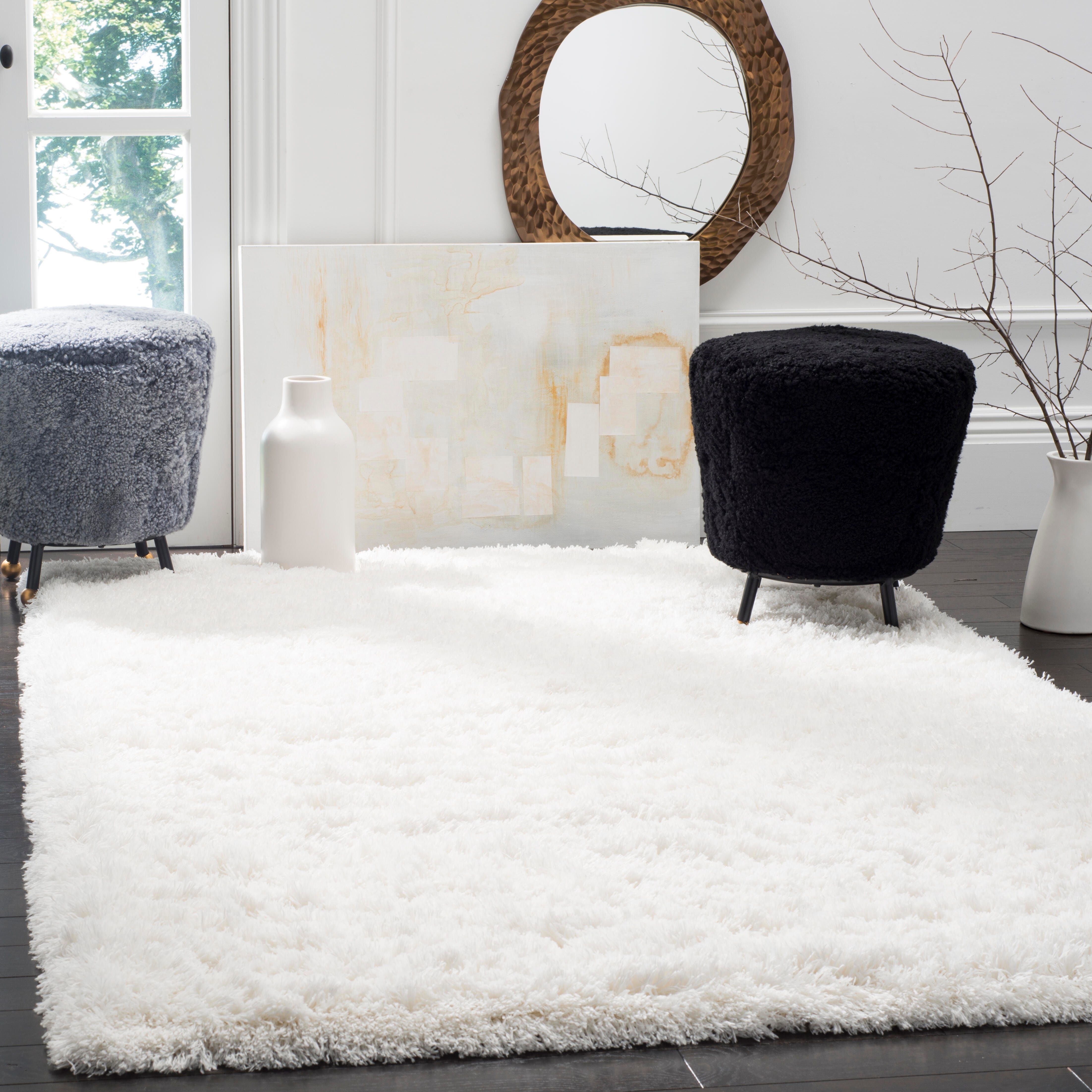 Safavieh Polar Shag 6'7" x 9'2" Area Rug, White, rollover
