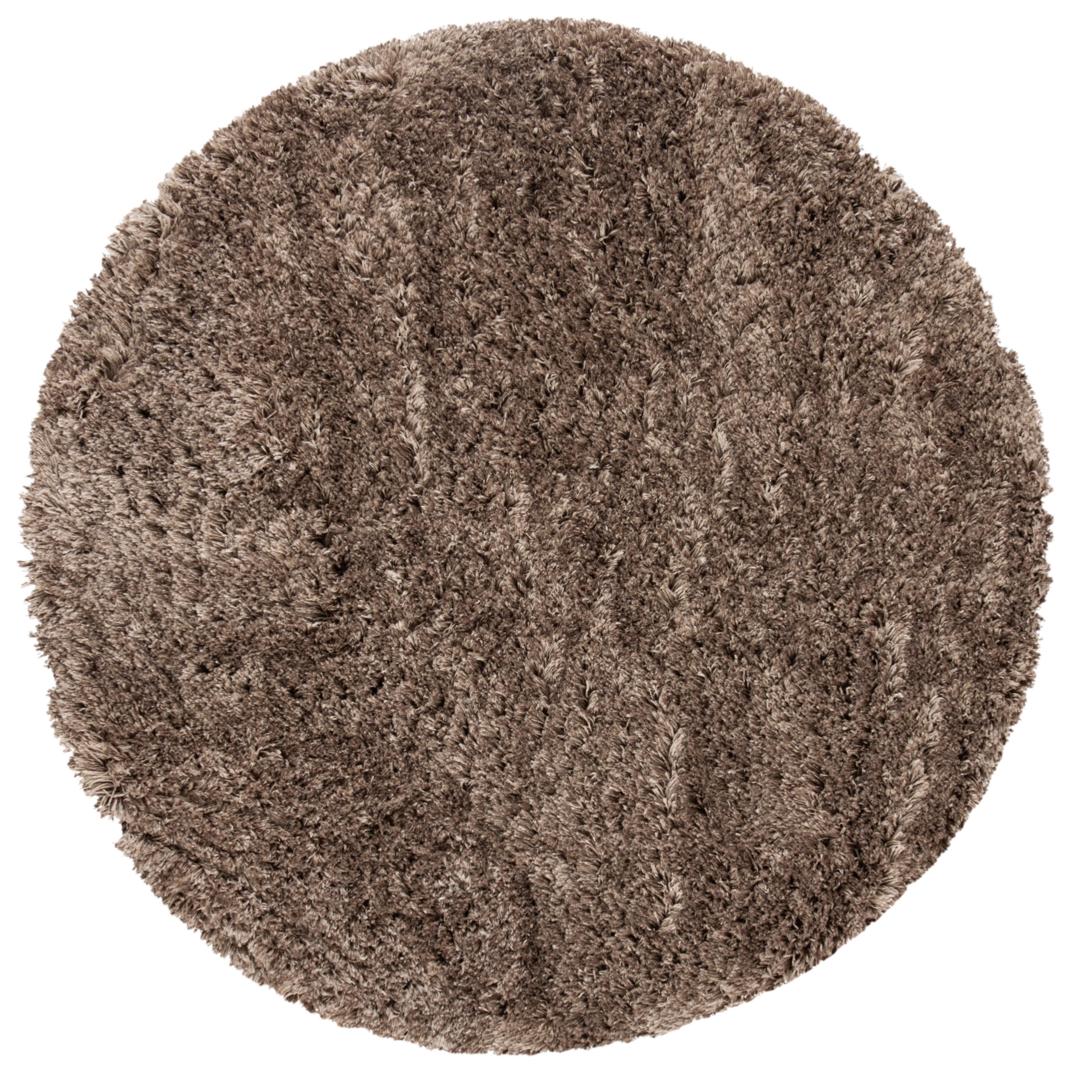 Safavieh Polar Shag 3' x 3' Round Accent Rug, Mushroom Brown, large