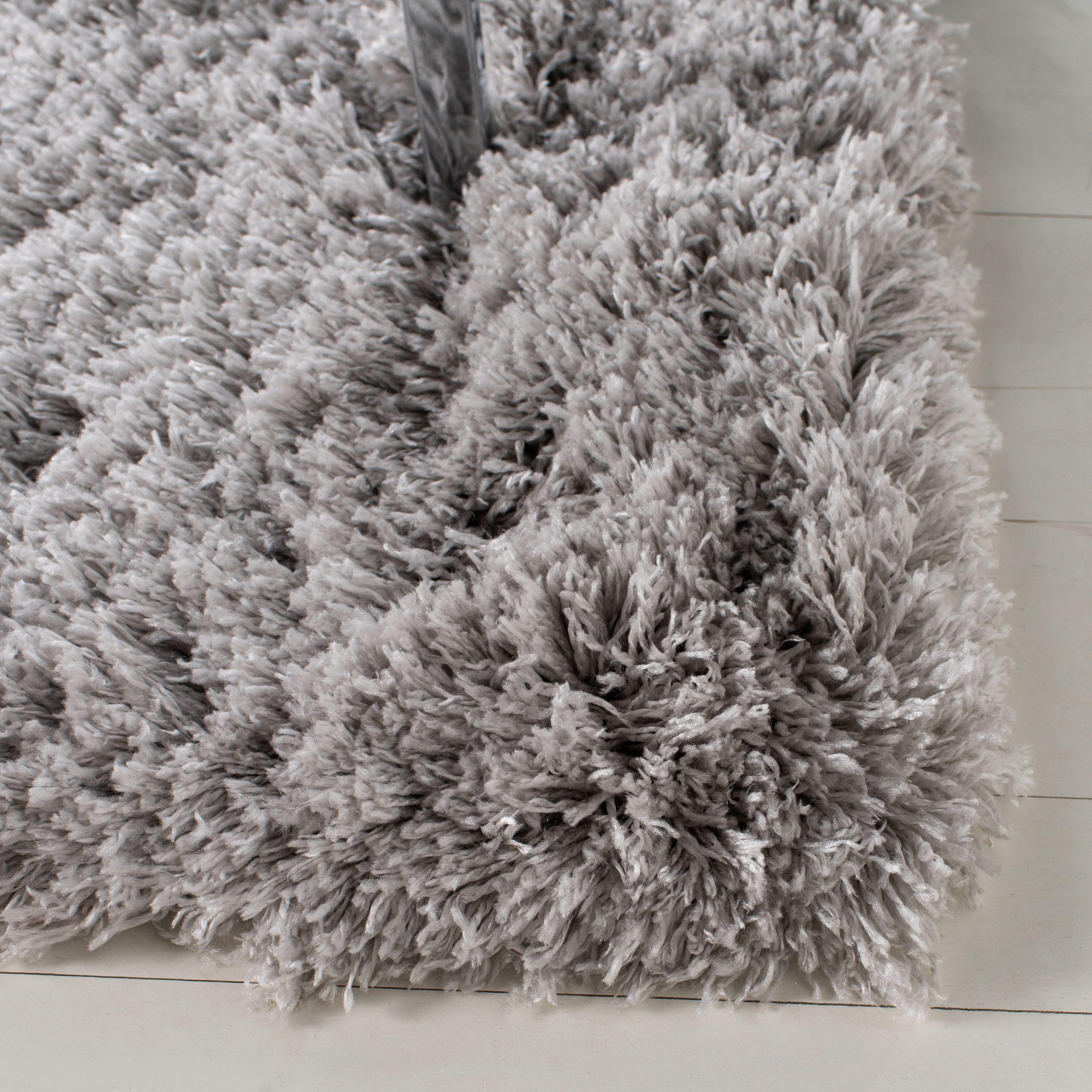 Safavieh Polar Shag Polar Shag 2'3" x 12' Runner, Silver, large